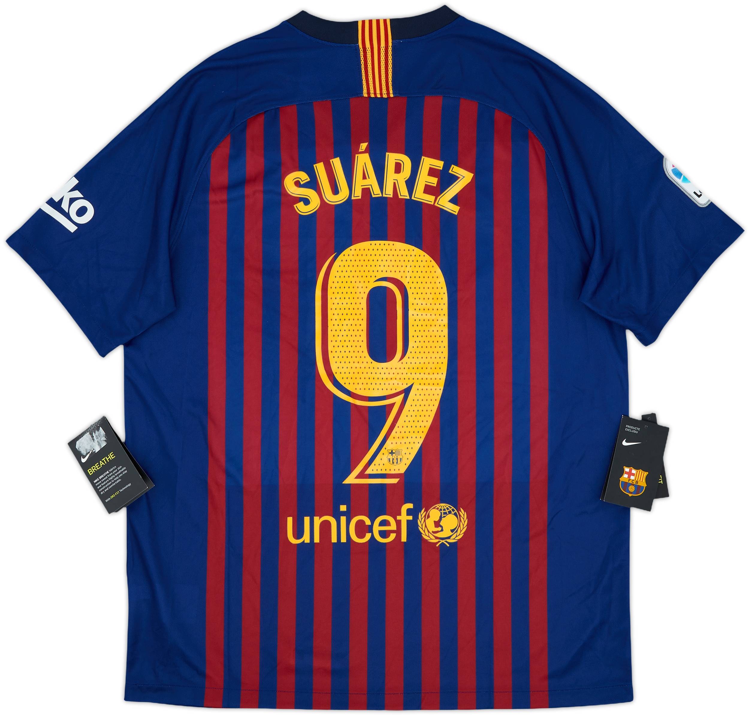 2018-19 Barcelona Home Shirt Suarez #9 (L)