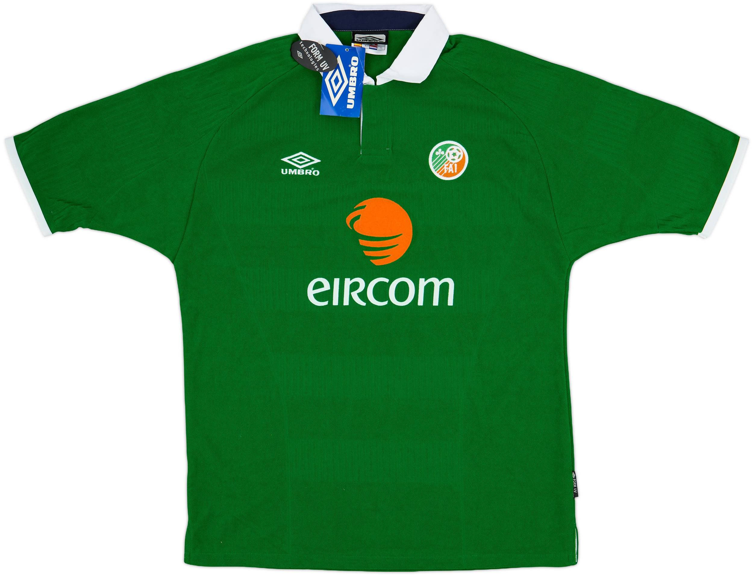 2000s UMBRO×Ireland Football Game Shirt 2000-01 Ireland Home Shirt - 9/10 - (XL)