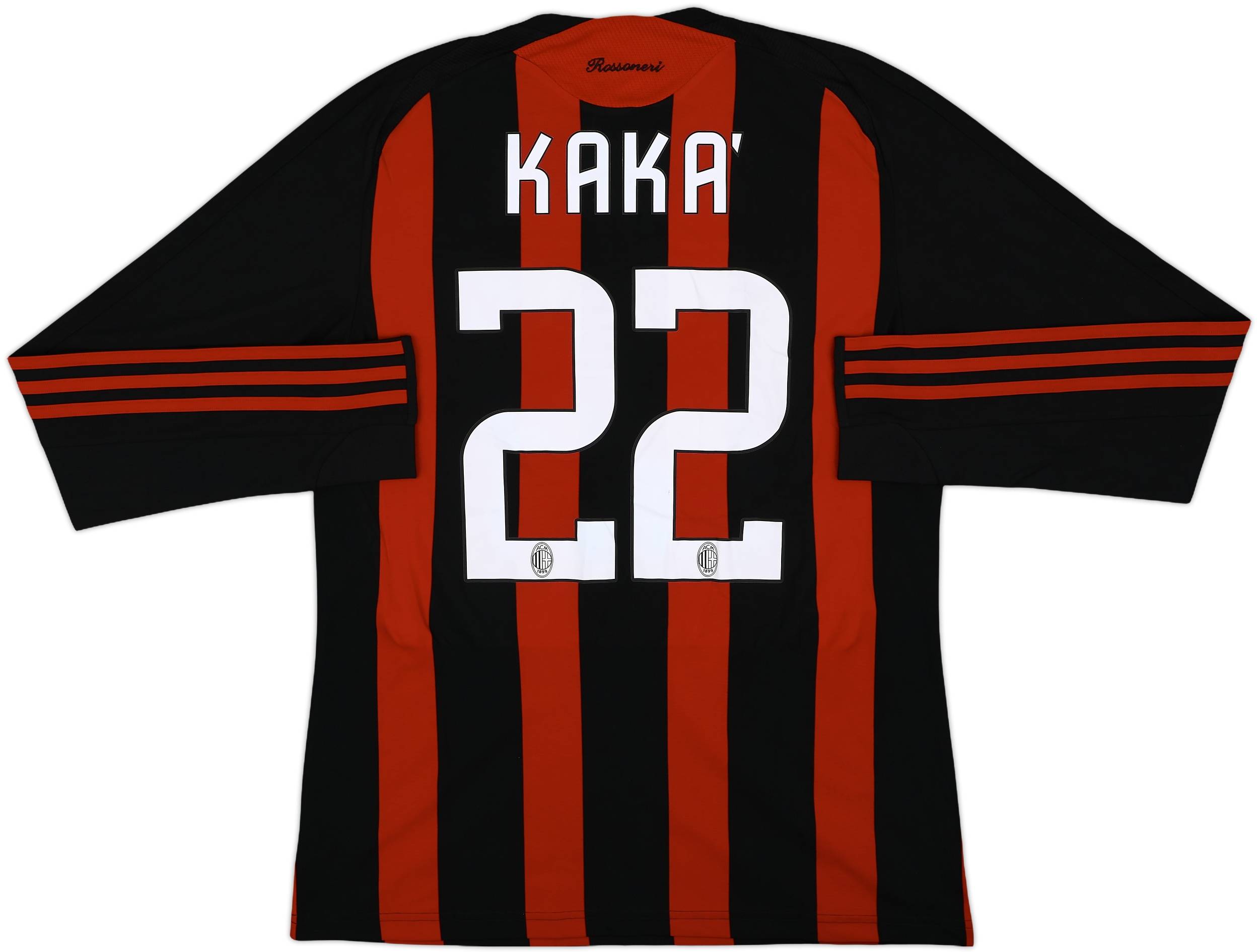 【フルパッチ】AC Milan 08/09 KAKA 22番 ユニフォームセット フルパッチ】AC Milan 08/09 KAKA 22番 ユニフォームセット