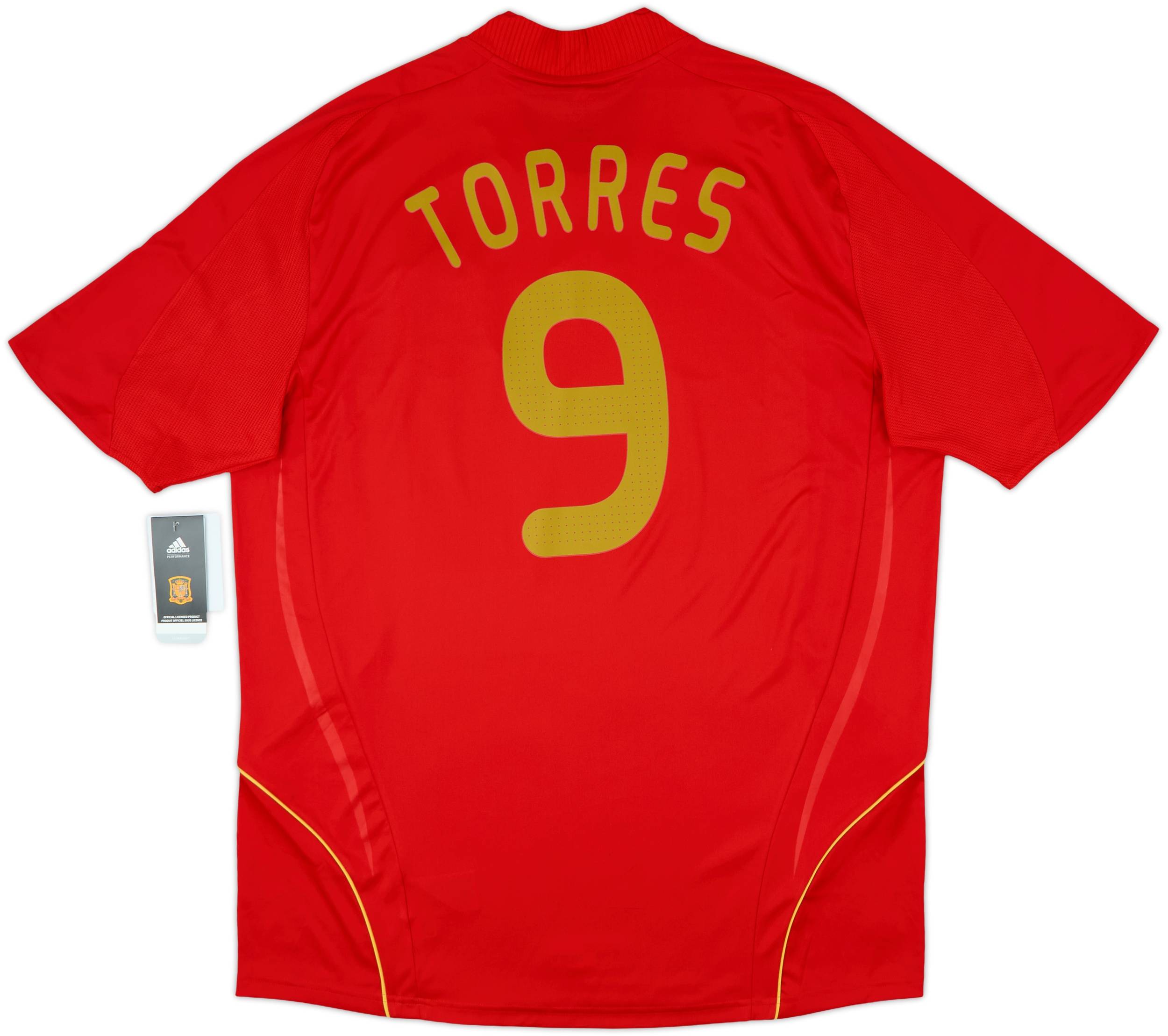 スペイン代表 長袖シャツ TORRES 9 2007-09 Spain Home Shirt Torres #9 (XXL)