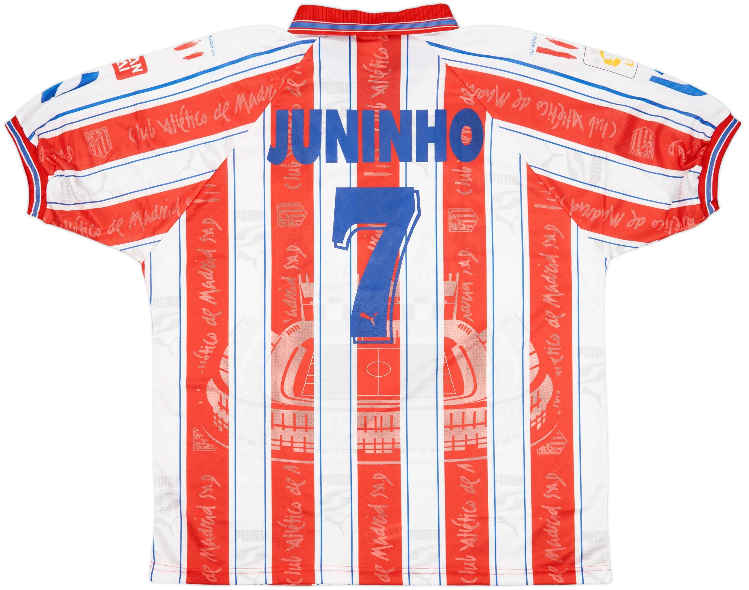 1996-97 Atletico Madrid Home Shirt Juninho #7 (XL)