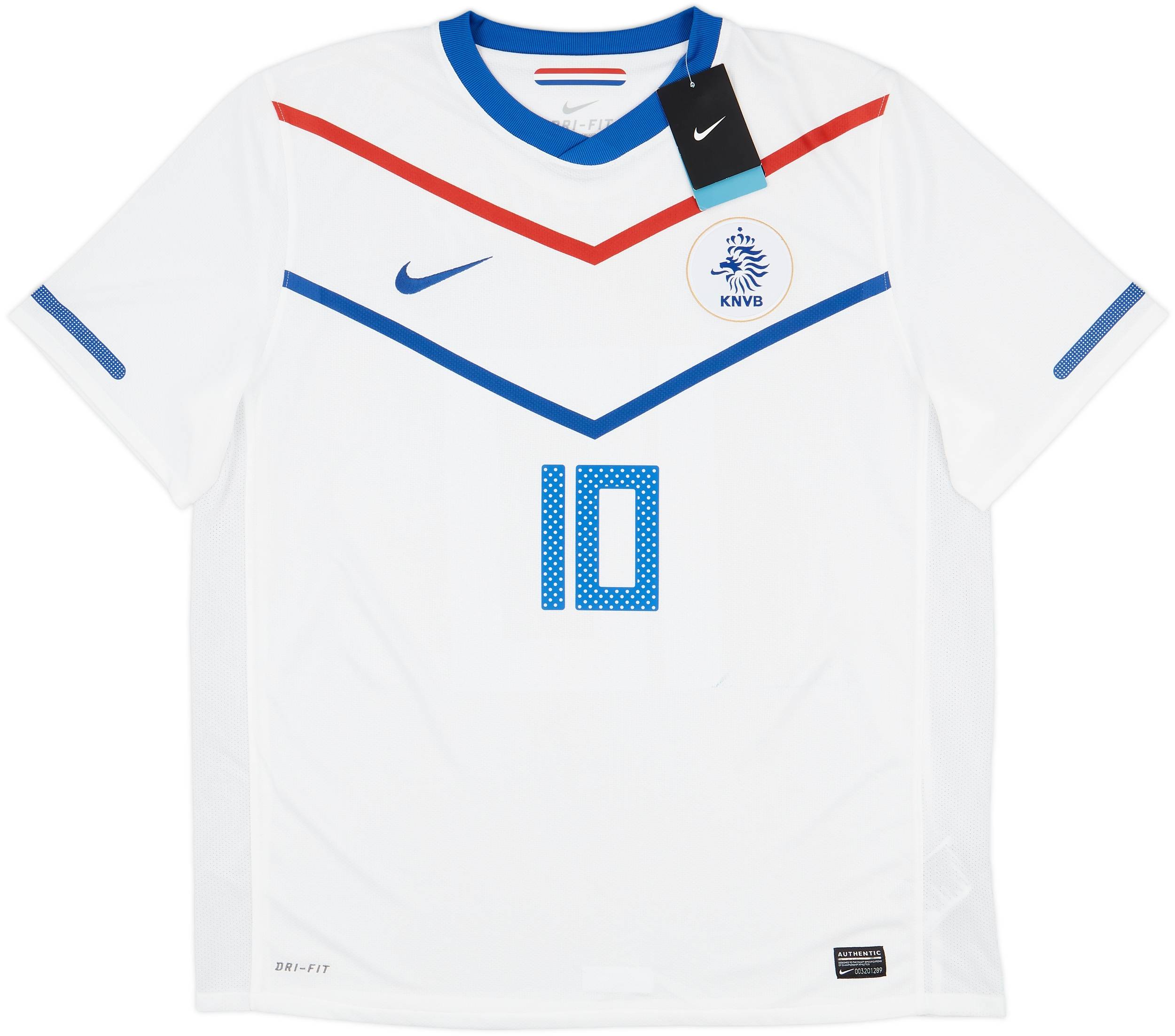2010 スナイデル SNEIJDER オランダ代表 ユニフォーム ゲームシャツ RARE Nike Netherlands Home Soccer Jersey World Cup Final
