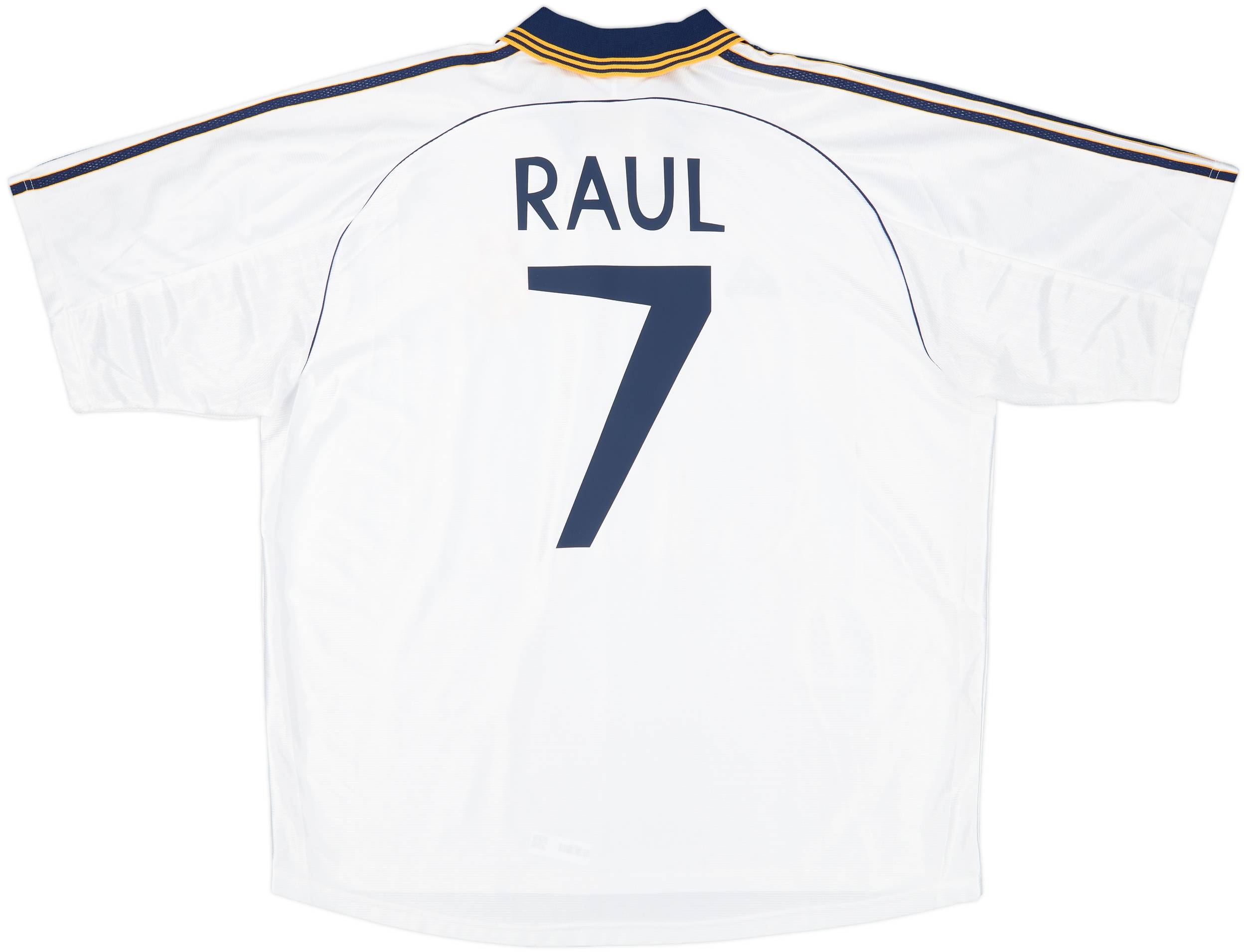 1998-00 Real Madrid Home Shirt Raul #7 (XL)