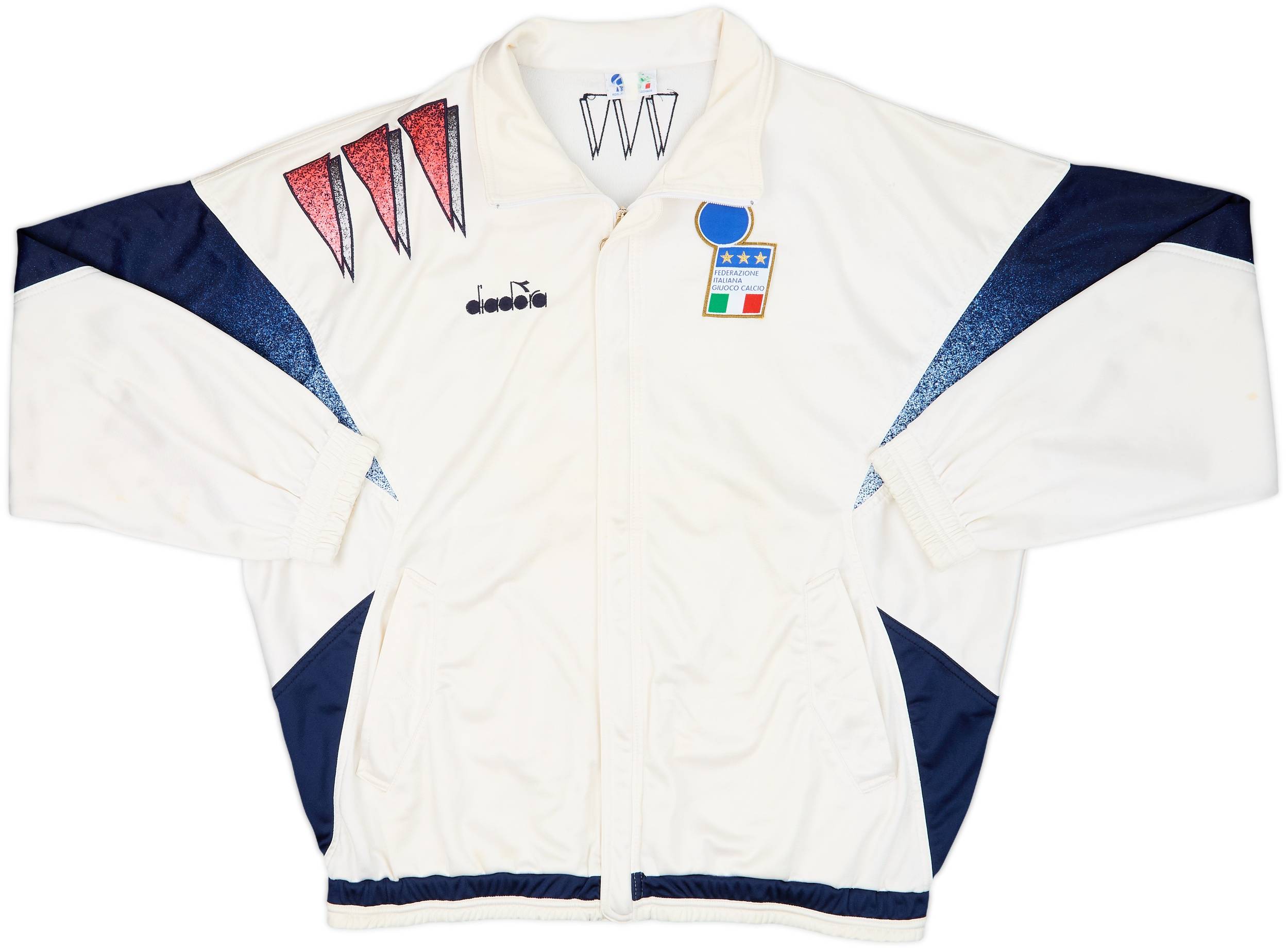 diadora 1992イタリア代表 ジャケット 1992 white Italy Diadora track jacket | retroiscooler