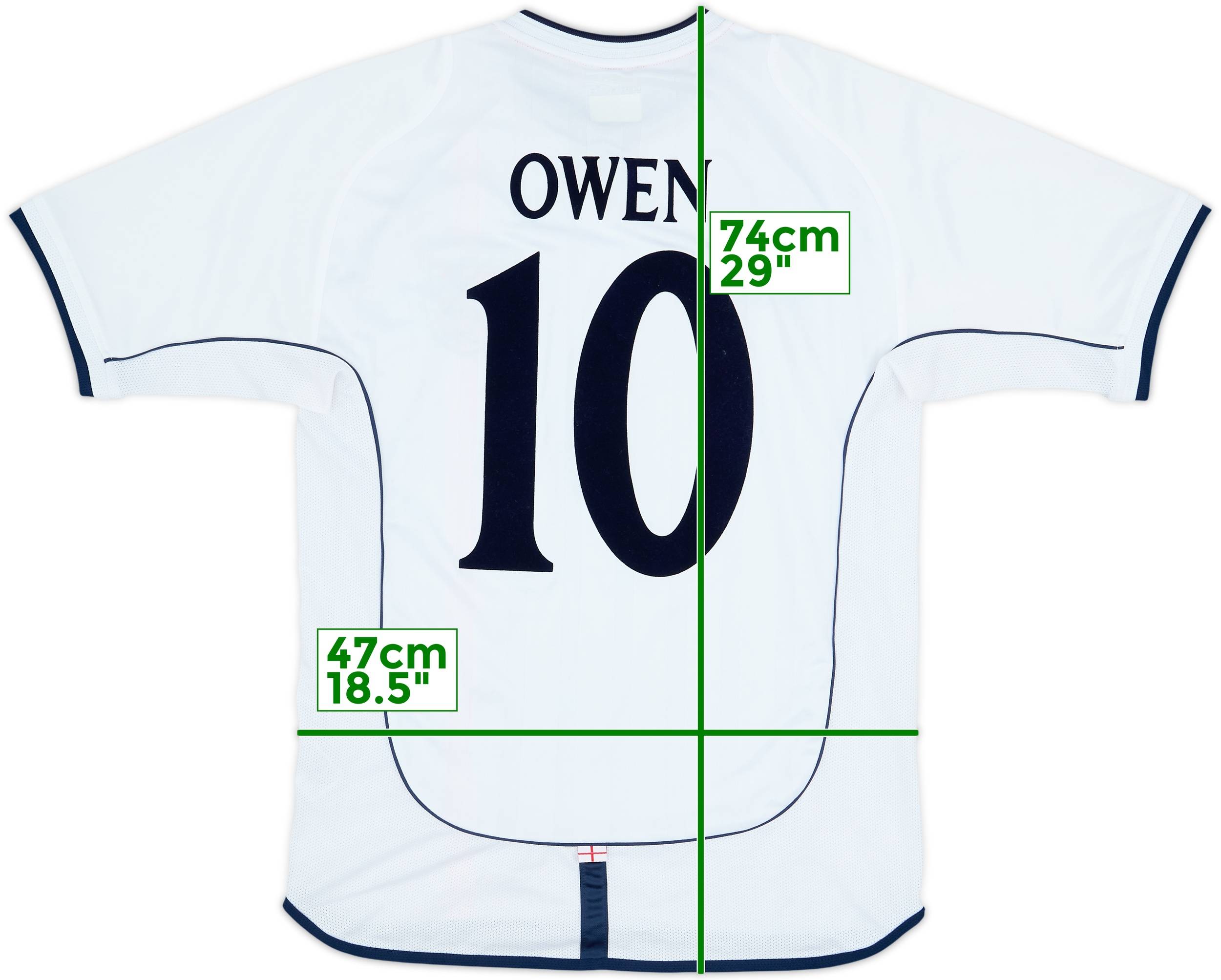 2001-03 England Home Shirt Owen #10 - 9/10 - (S)