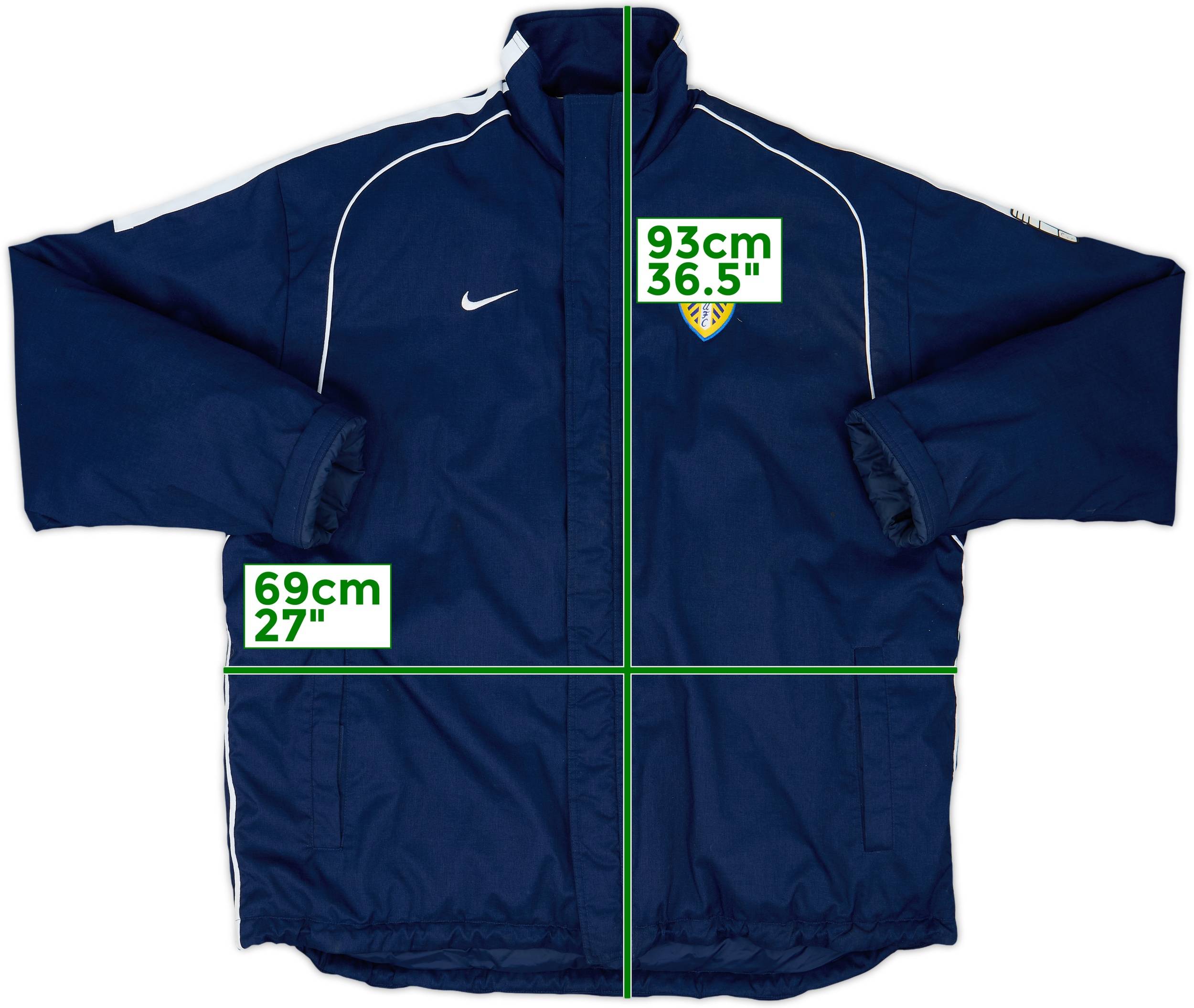 2002-03 Leeds United Nike Padded Bench Coat - 7/10 - (XL)