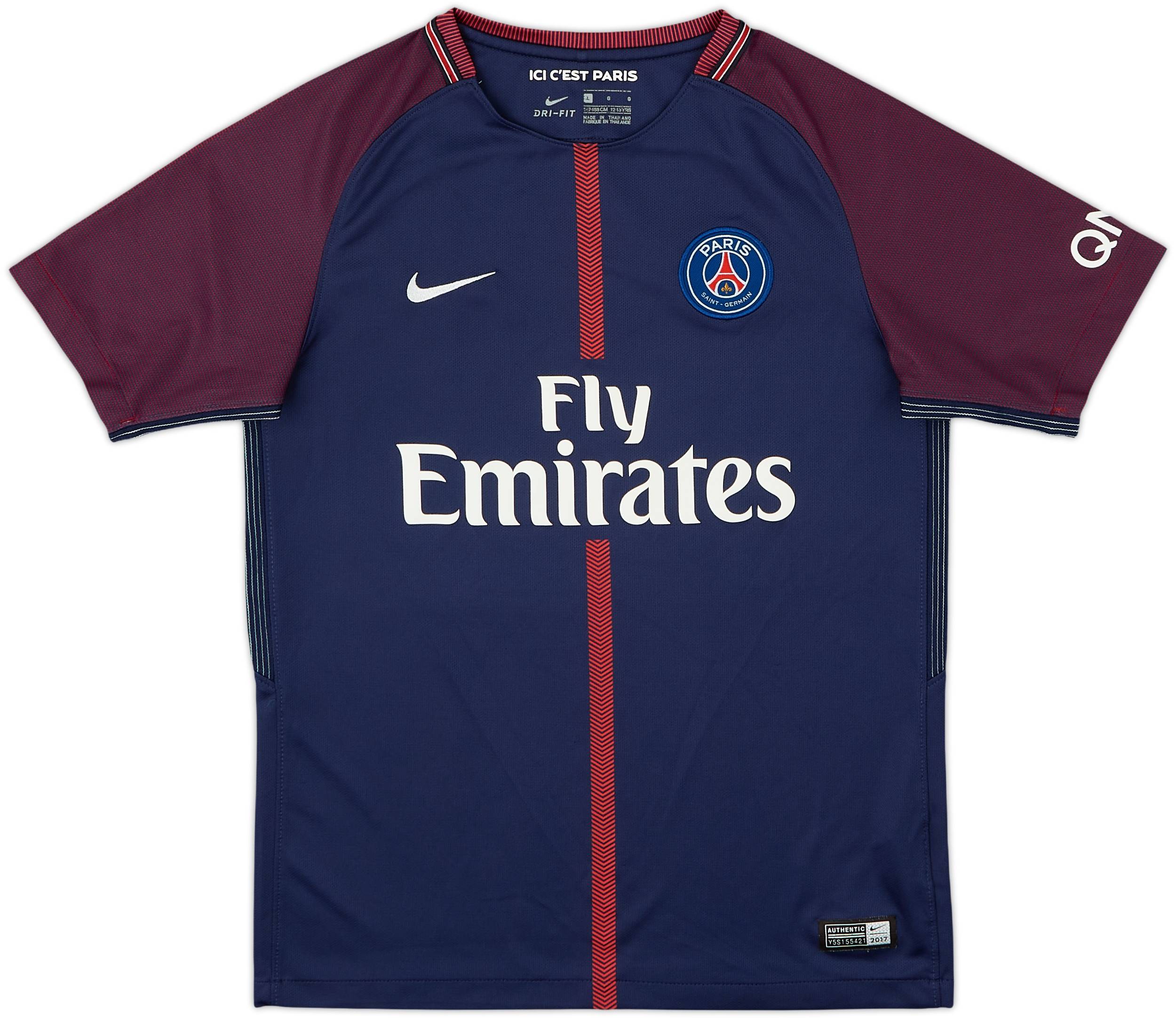 2017-18 Paris Saint-Germain Home Shirt - 8/10 - (L.Boys)