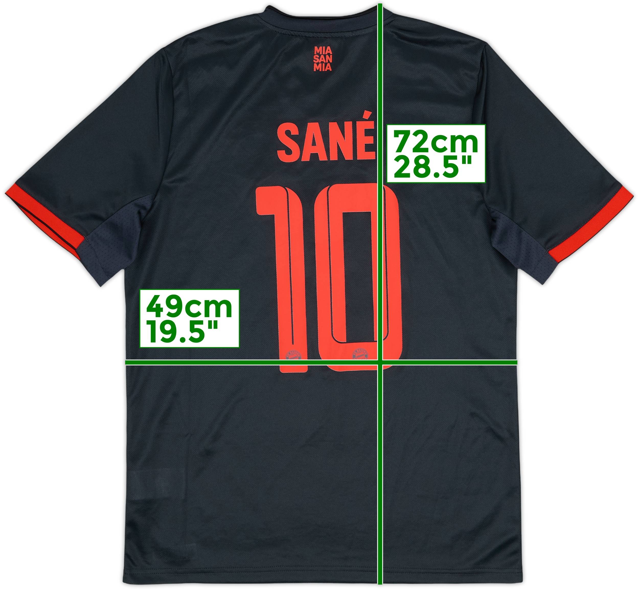 ウェア 2022-23 Bayern Munich  L/S Shirt 2022-23 Bayern Munich Third Shirt Sane #10 - 8/10 - (XL.Boys)
