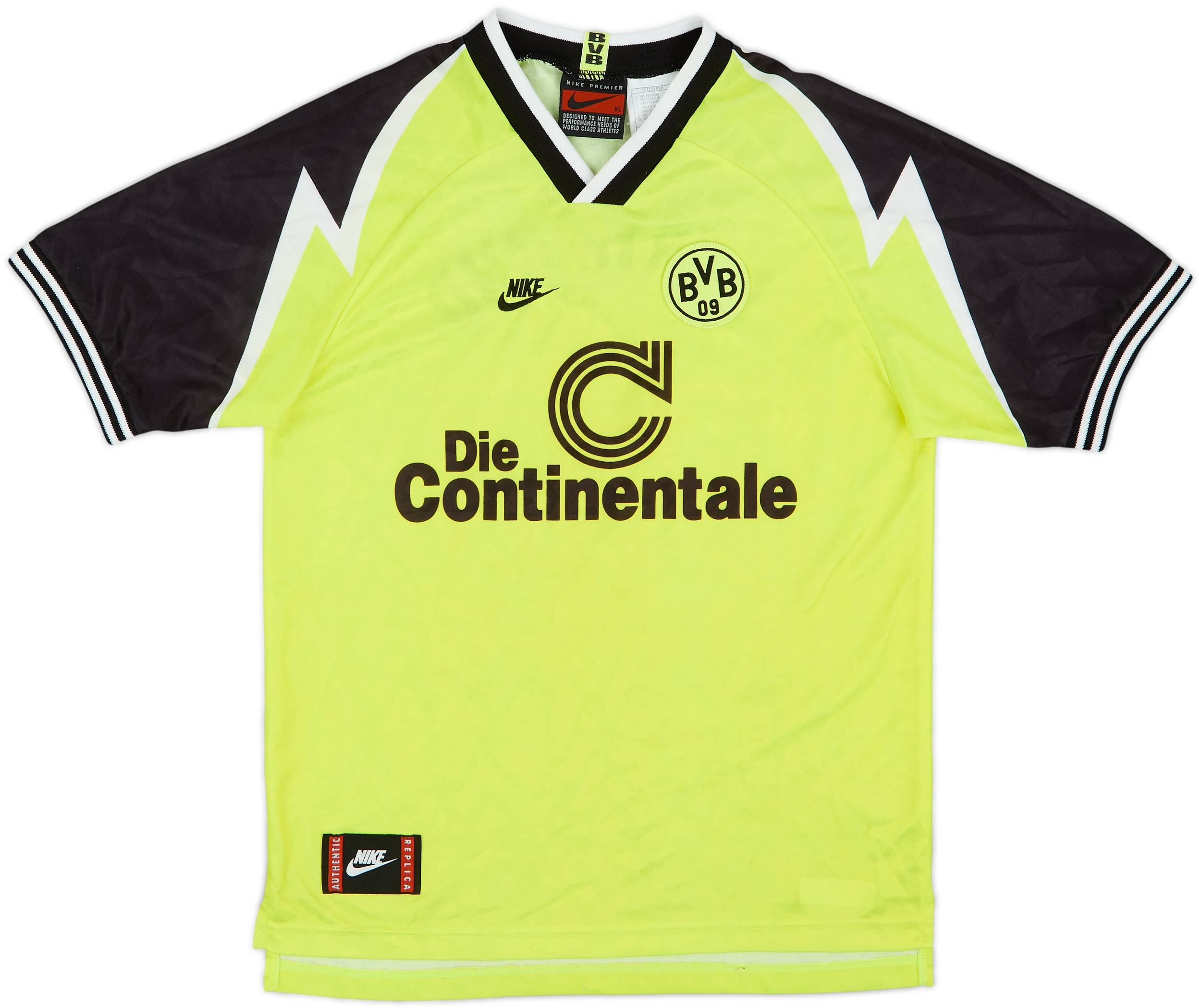 激レア！　Nike Borussia Dortmund  95 #4 1995-96 Borussia Dortmund Home Shirt #26 - 6/10 - (XL.Boys)
