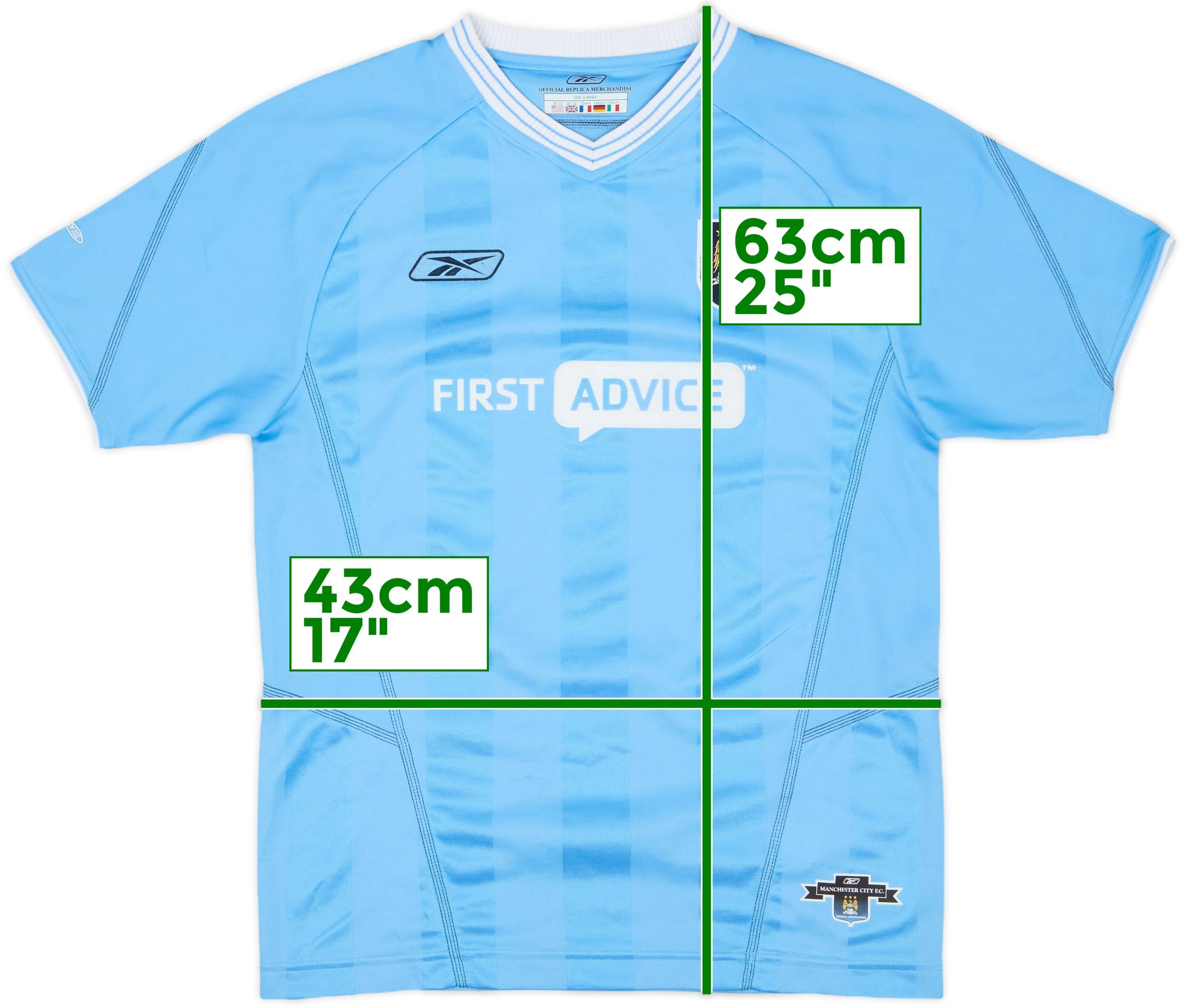 2003-04 Manchester City Home Shirt - 9/10 - (L.Boys)