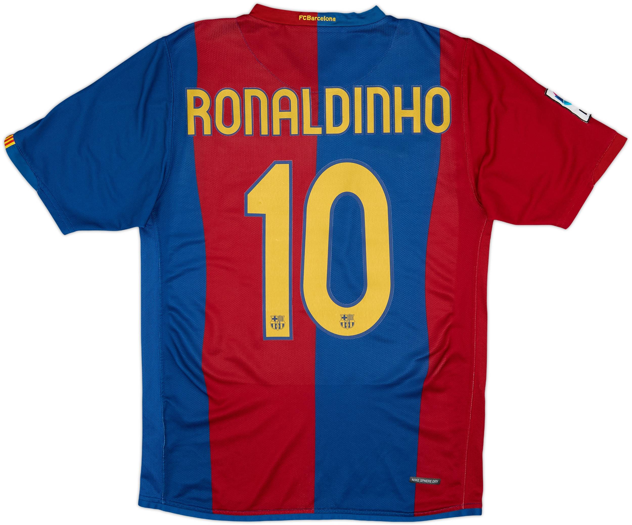 2006-07 Barcelona Home Shirt Ronaldinho #10 - 8/10 - (S)