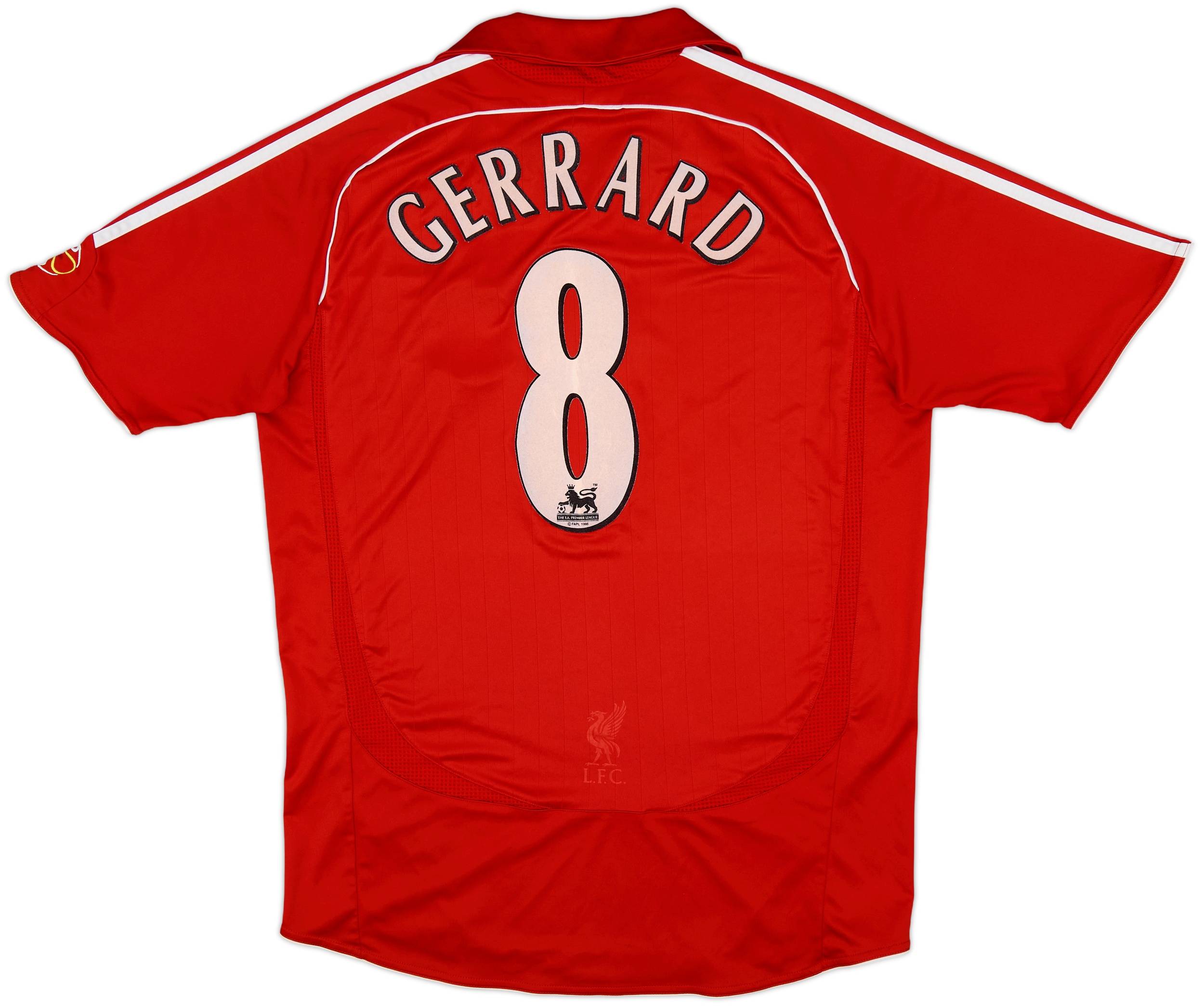 2006-08 Liverpool Home Shirt Gerrard #8 - 8/10 - (M)