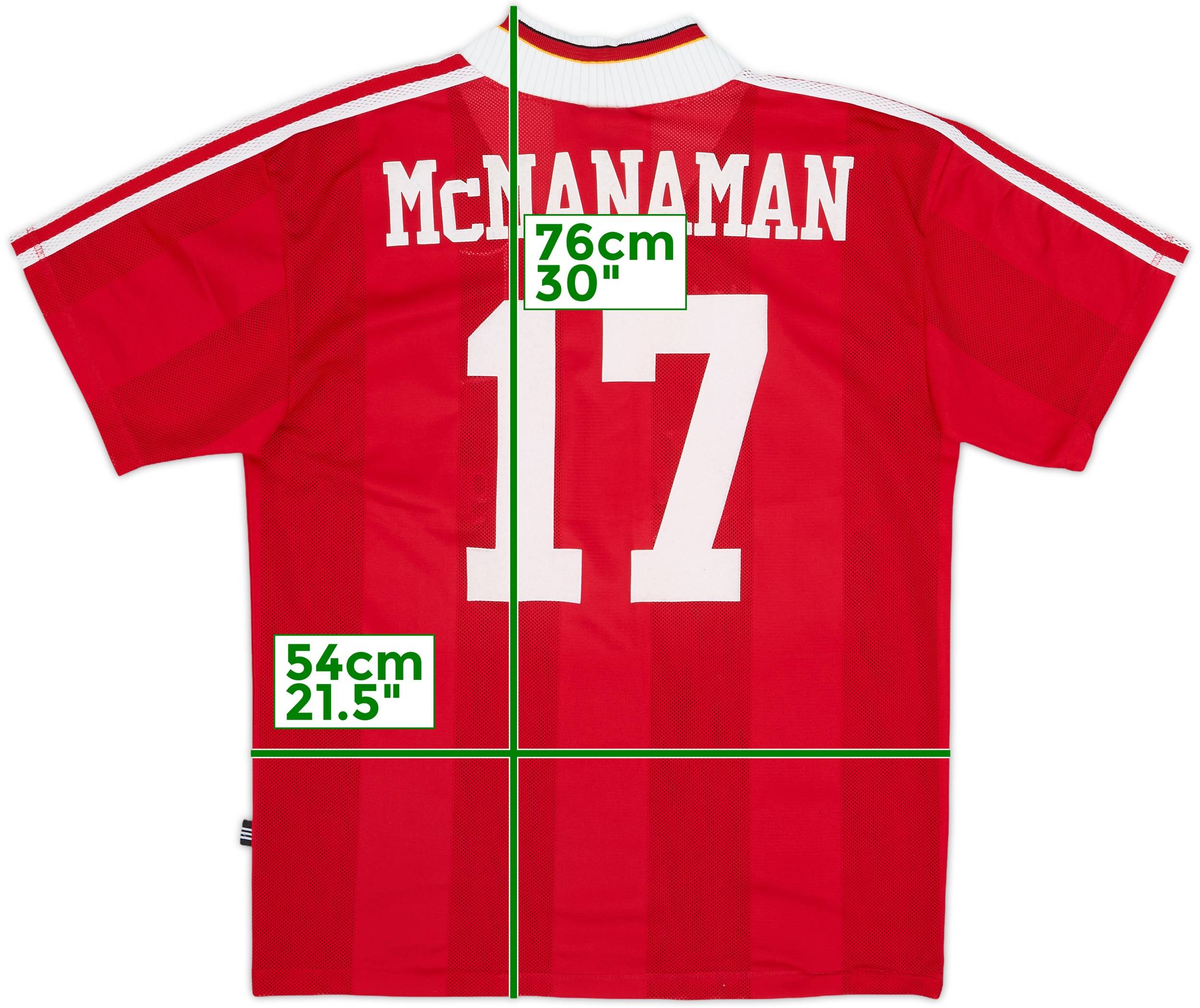 1995-96 Liverpool Home Shirt McManaman #17 - 8/10 - (M)