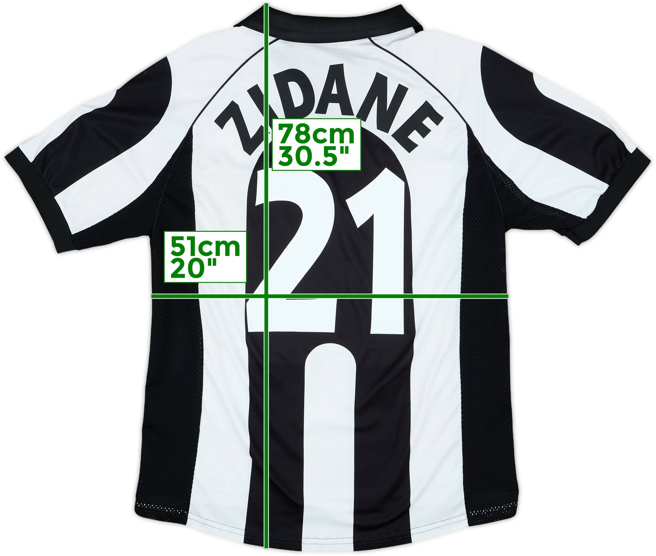 1997-98 Juventus Centenary Home Shirt Zidane #21 - 6/10 - (L)
