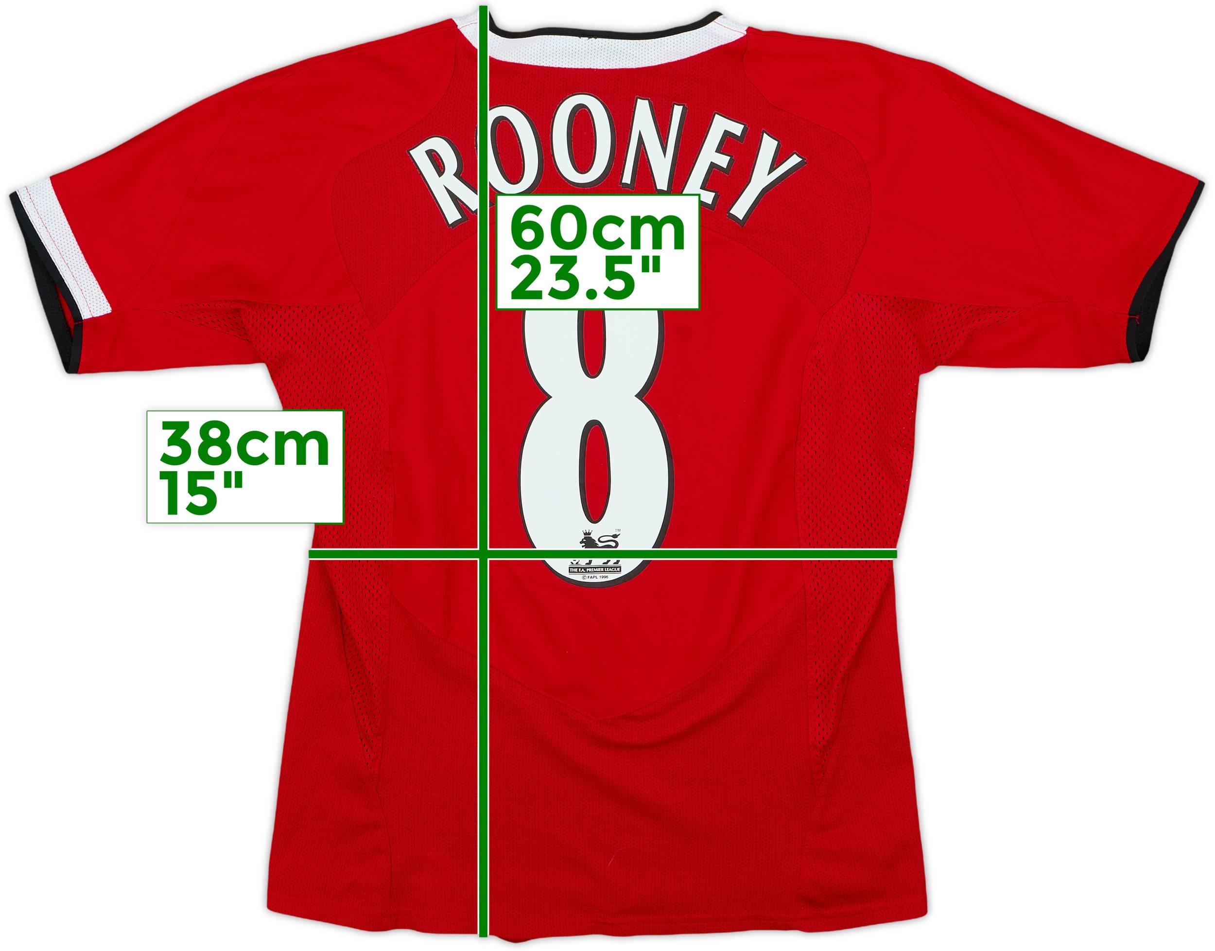 2004-06 Manchester United Home Shirt Rooney #8 - 6/10 - (M.Boys)