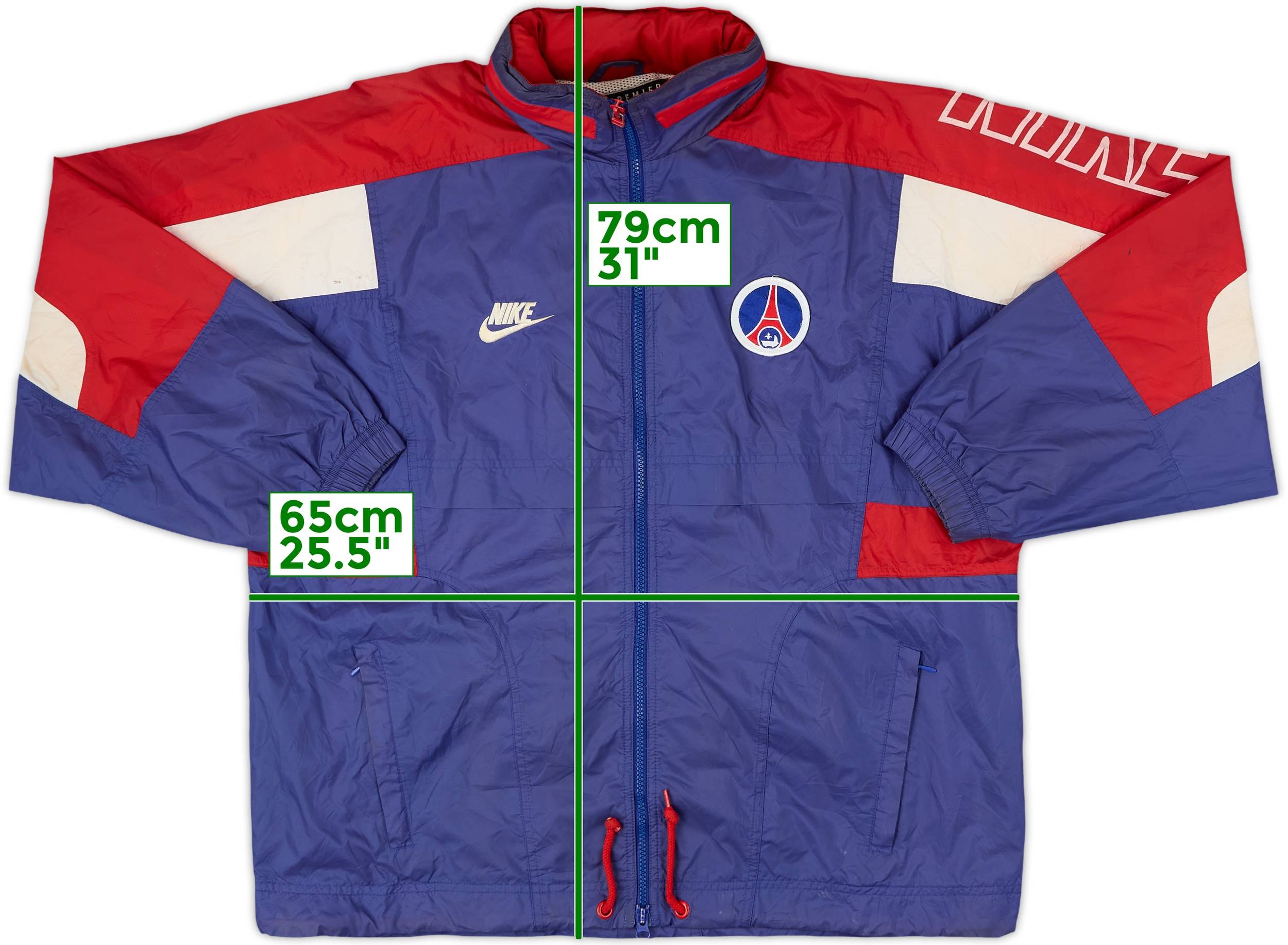 1995-96 Paris Saint-Germain Nike Hooded Rain Jacket - 6/10 - (M)