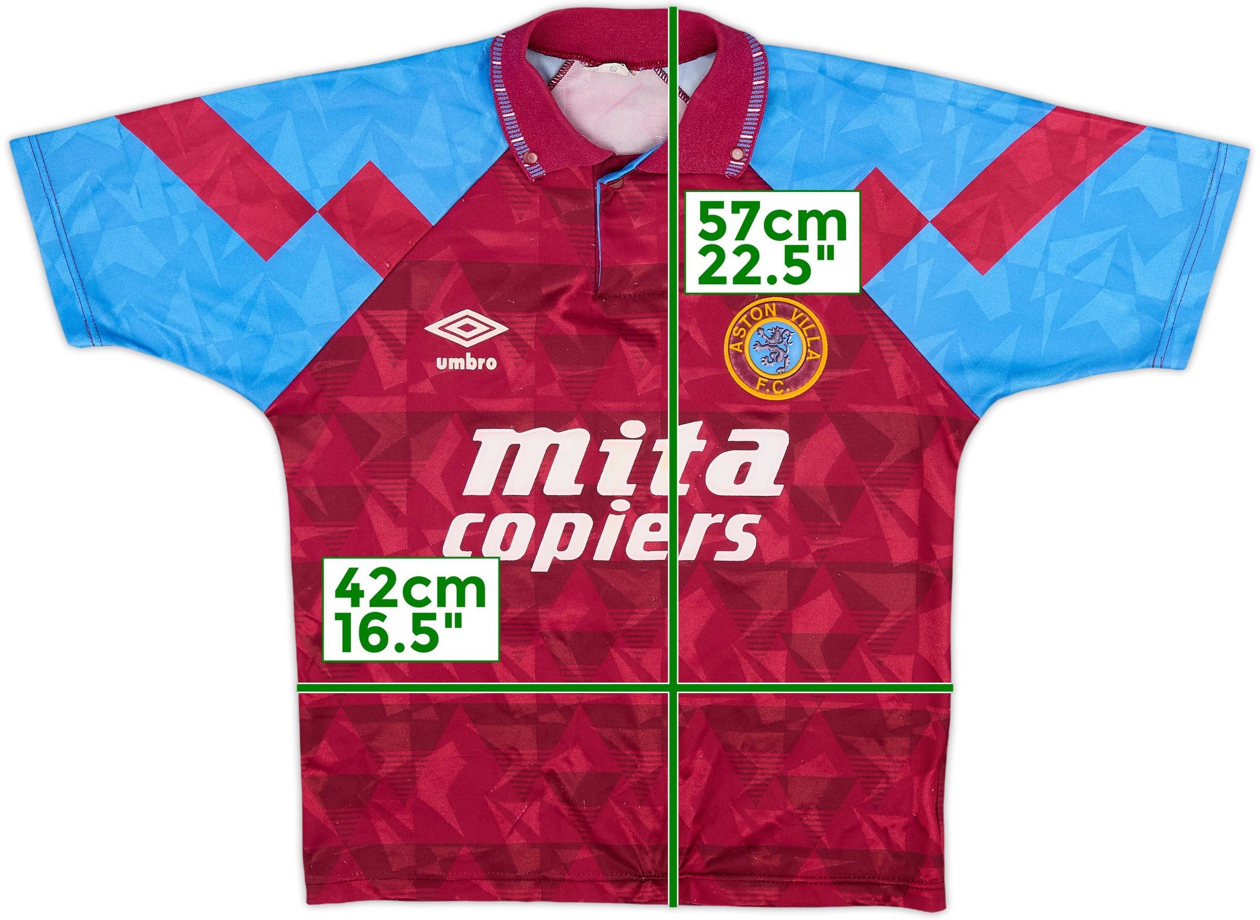 1990-92 Aston Villa Home Shirt - 8/10 - (L.Boys)