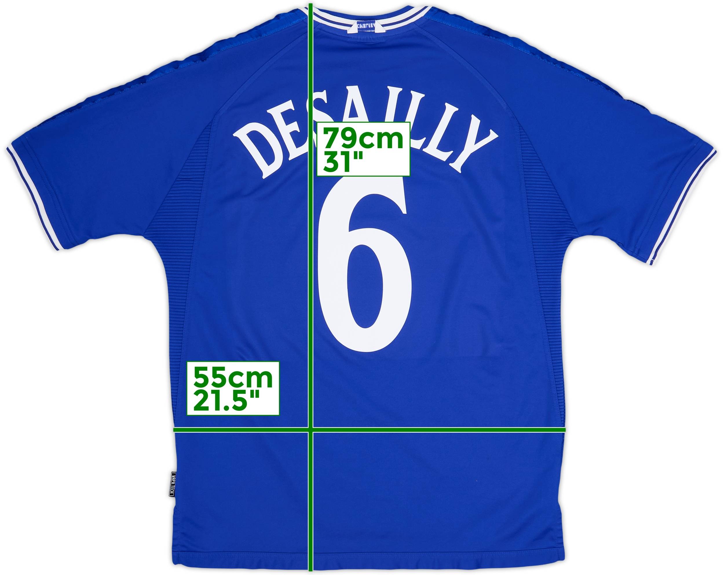 1999-01 Chelsea Home Shirt Desailly #6 - 8/10 - (XL)
