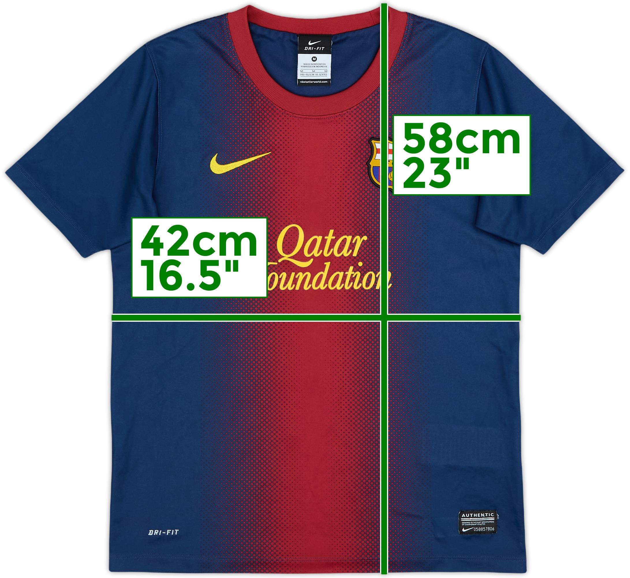 2012-13 Barcelona Basic Home Shirt - 8/10 - (M.Boys)