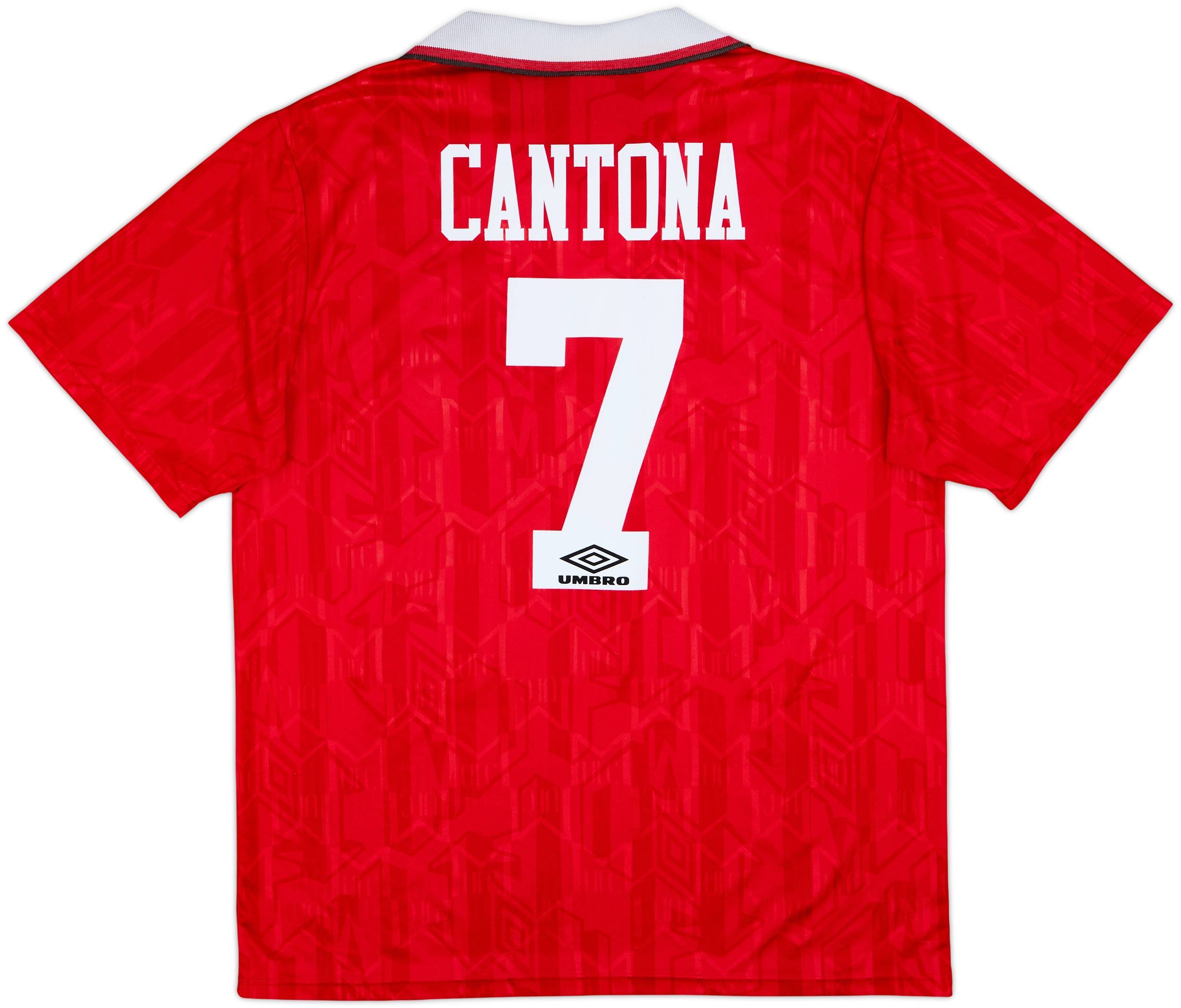 1992-94 Manchester United Home Shirt Cantona #7 - 8/10 - (XL)
