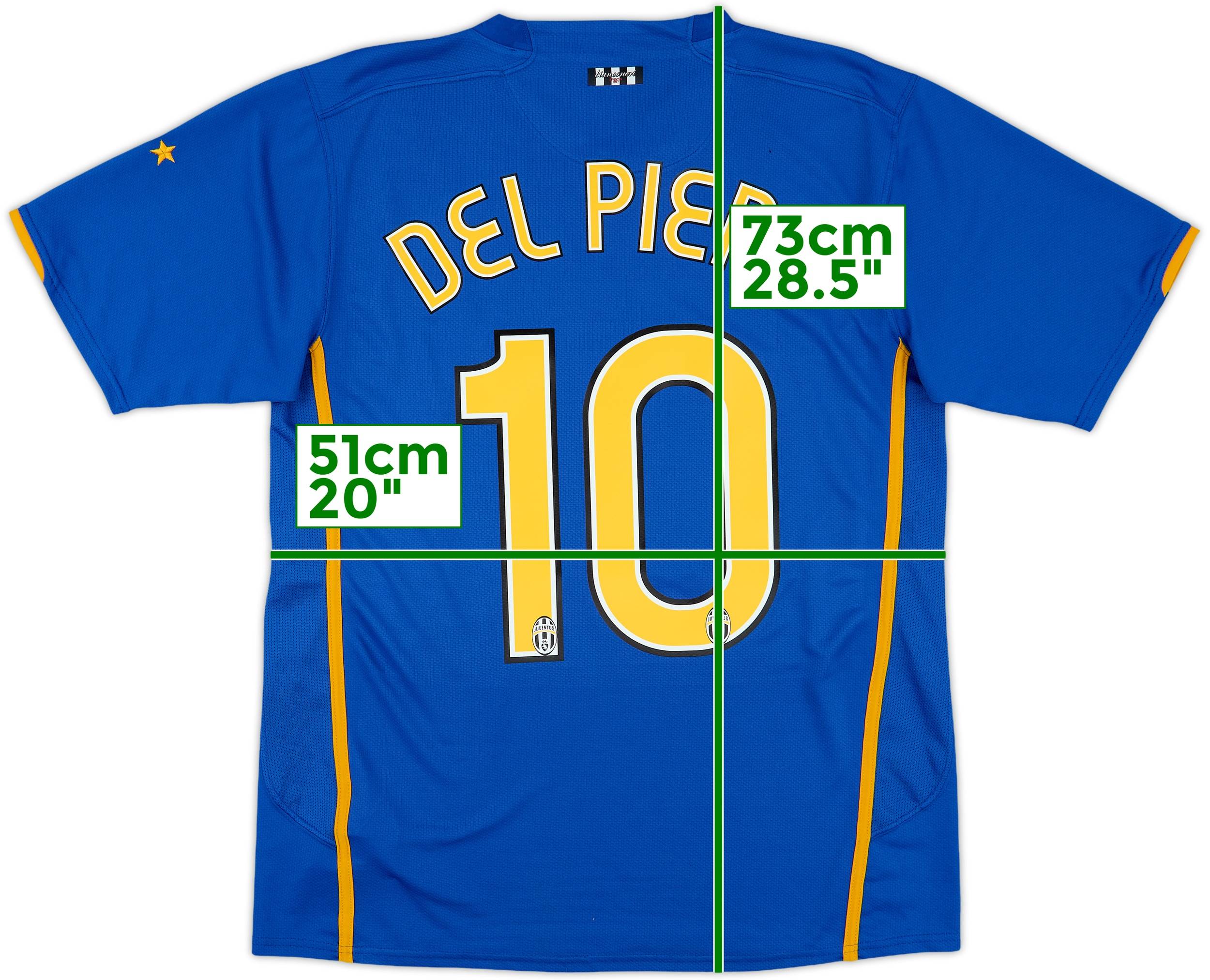 2007-08 Juventus Away Shirt Del Piero #10 - 8/10 - (M)