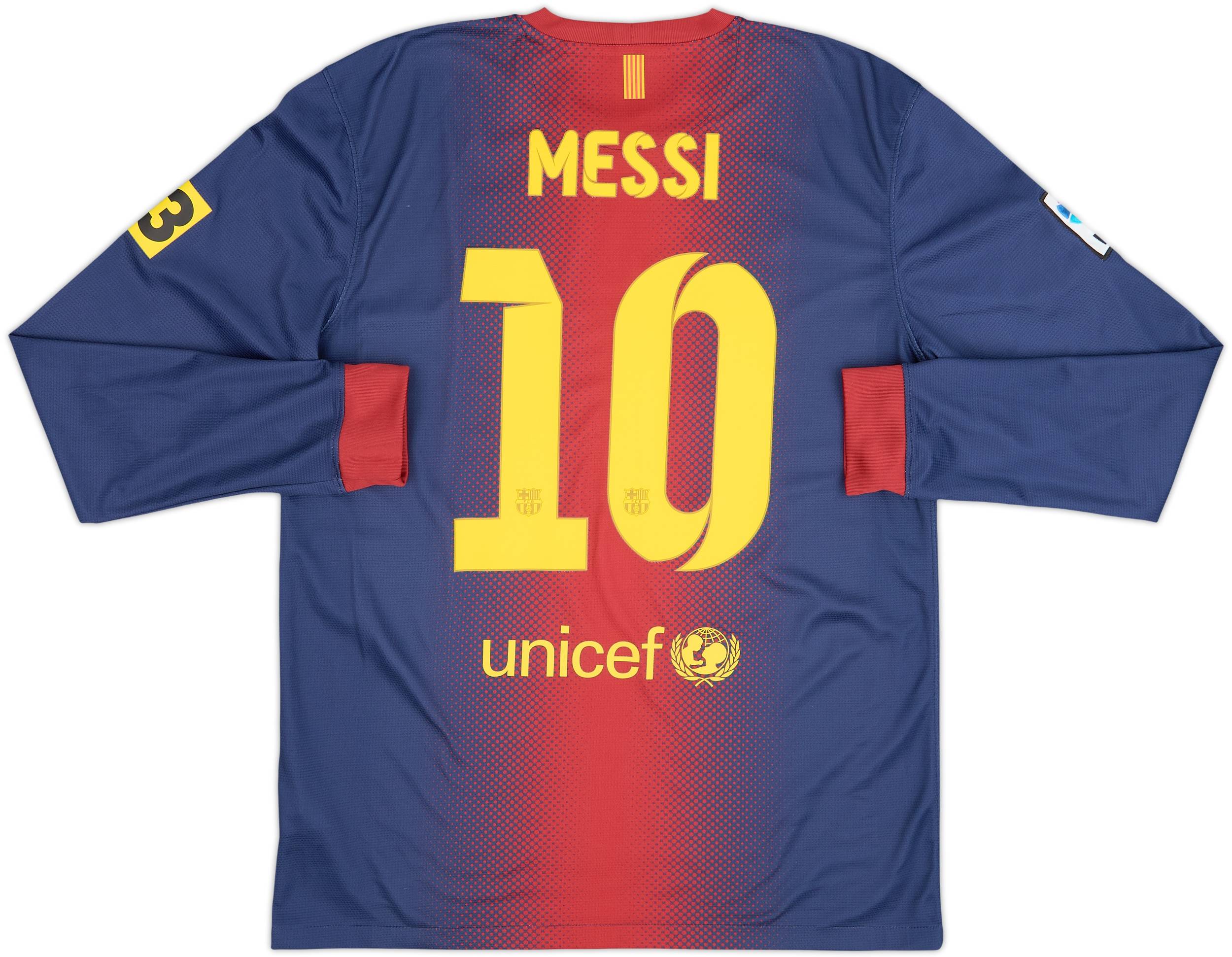 2012-13 Barcelona Home L/S Shirt Messi #10 - 8/10 - (M)