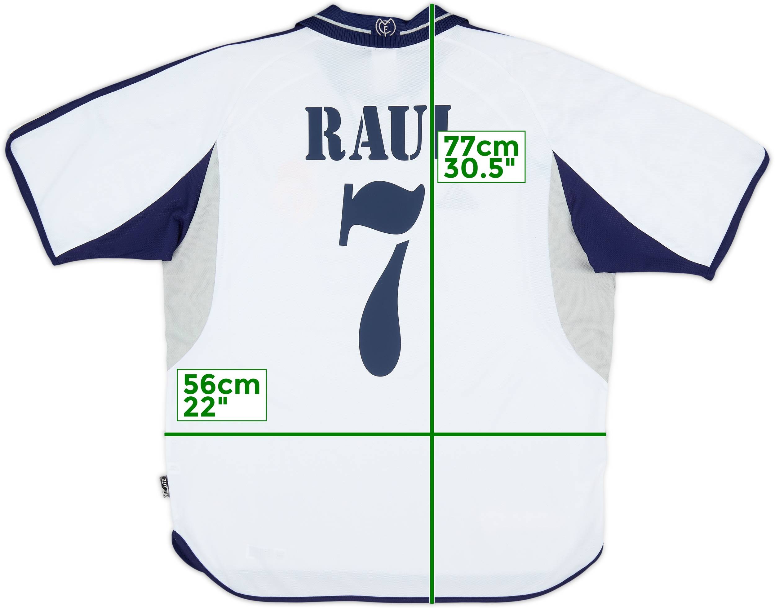 2000-01 Real Madrid Home Shirt Raul #7 - 6/10 - (L)