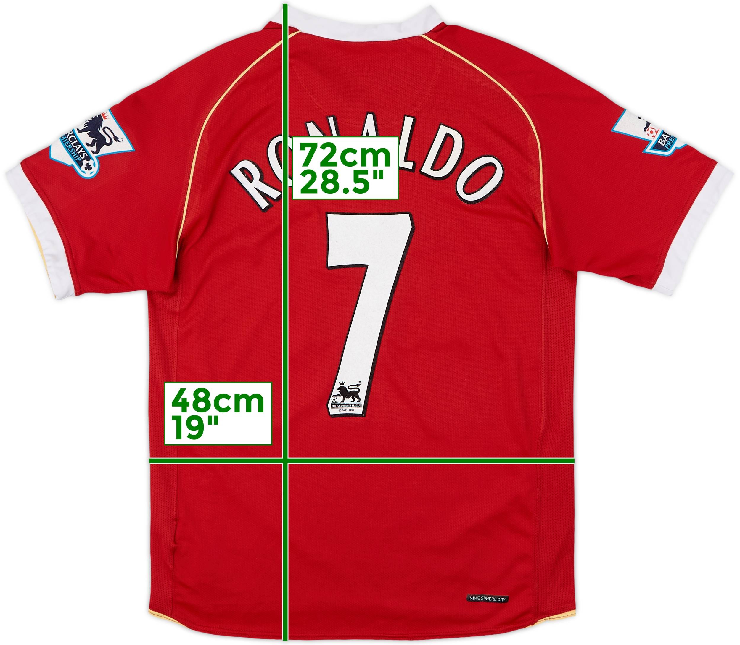 2006-07 Manchester United Home Shirt Ronaldo #7 - 6/10 - (S)