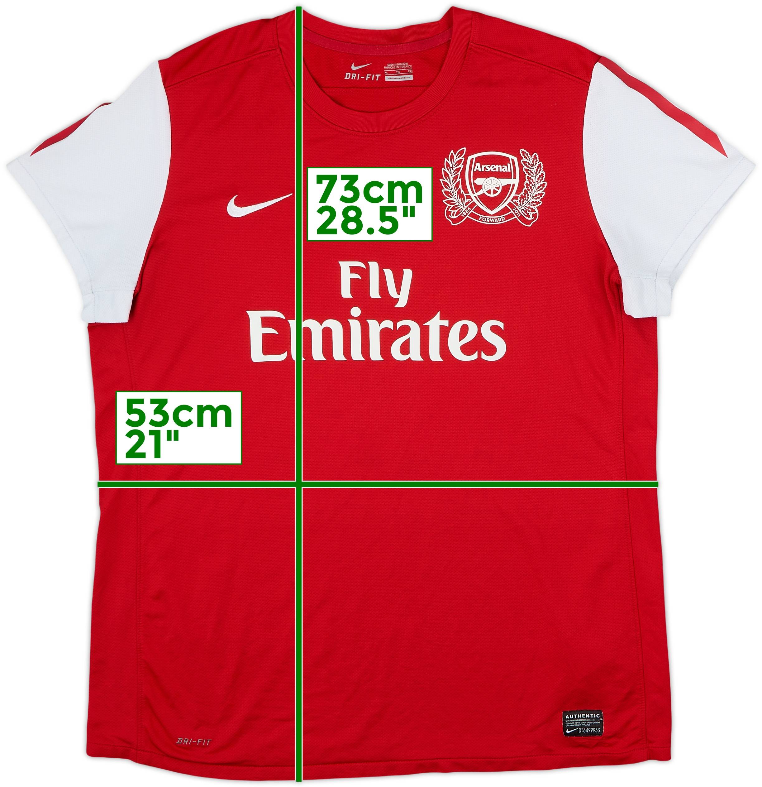 ナイキ　アーセナル　2011-12 ホーム　半袖　arsenal jersey 2011-12 Arsenal Home Shirt - 7/10 - (Women's XL)