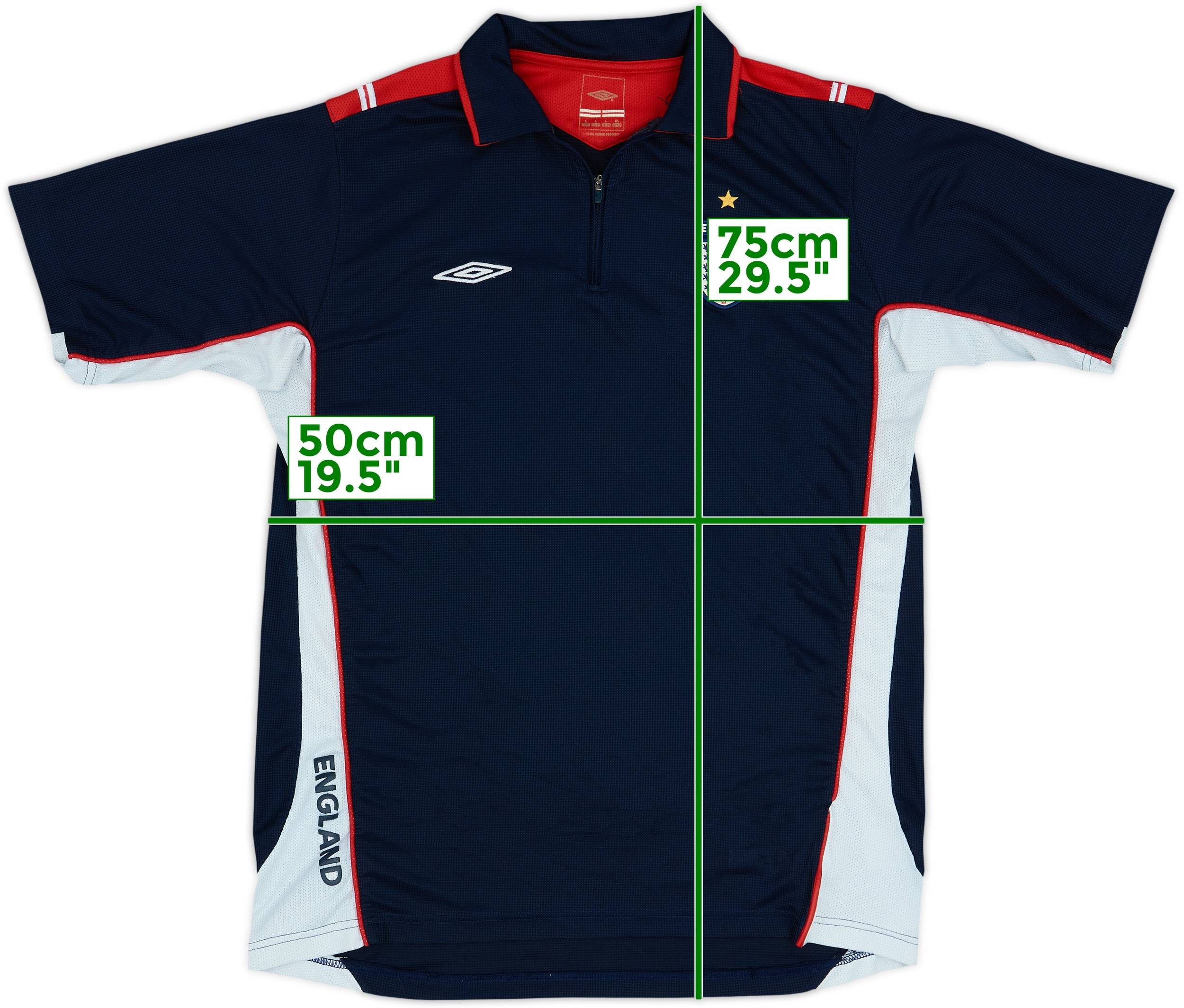 2004-05 England Umbro 1/4 Zip Polo Shirt - 7/10 - (L)