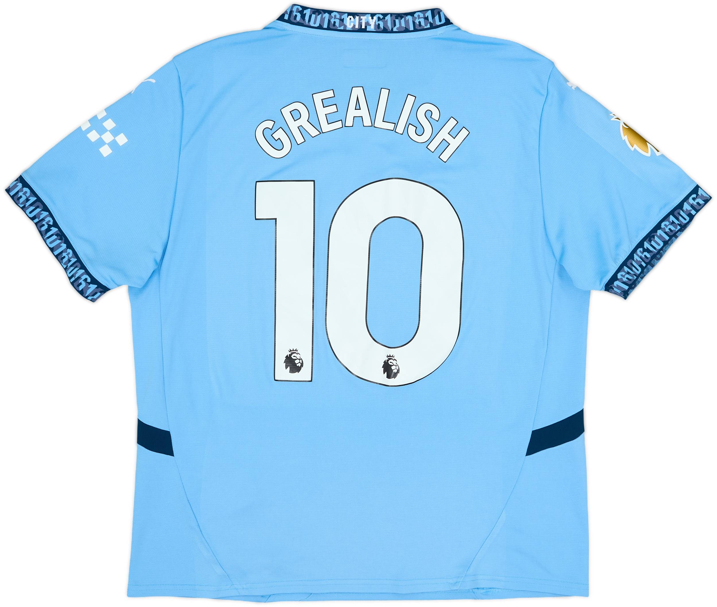 Puma Manchester City Grealish 10 シャツ 2024-25 Manchester City Home Shirt Grealish #10 - 10/10 - (XL)