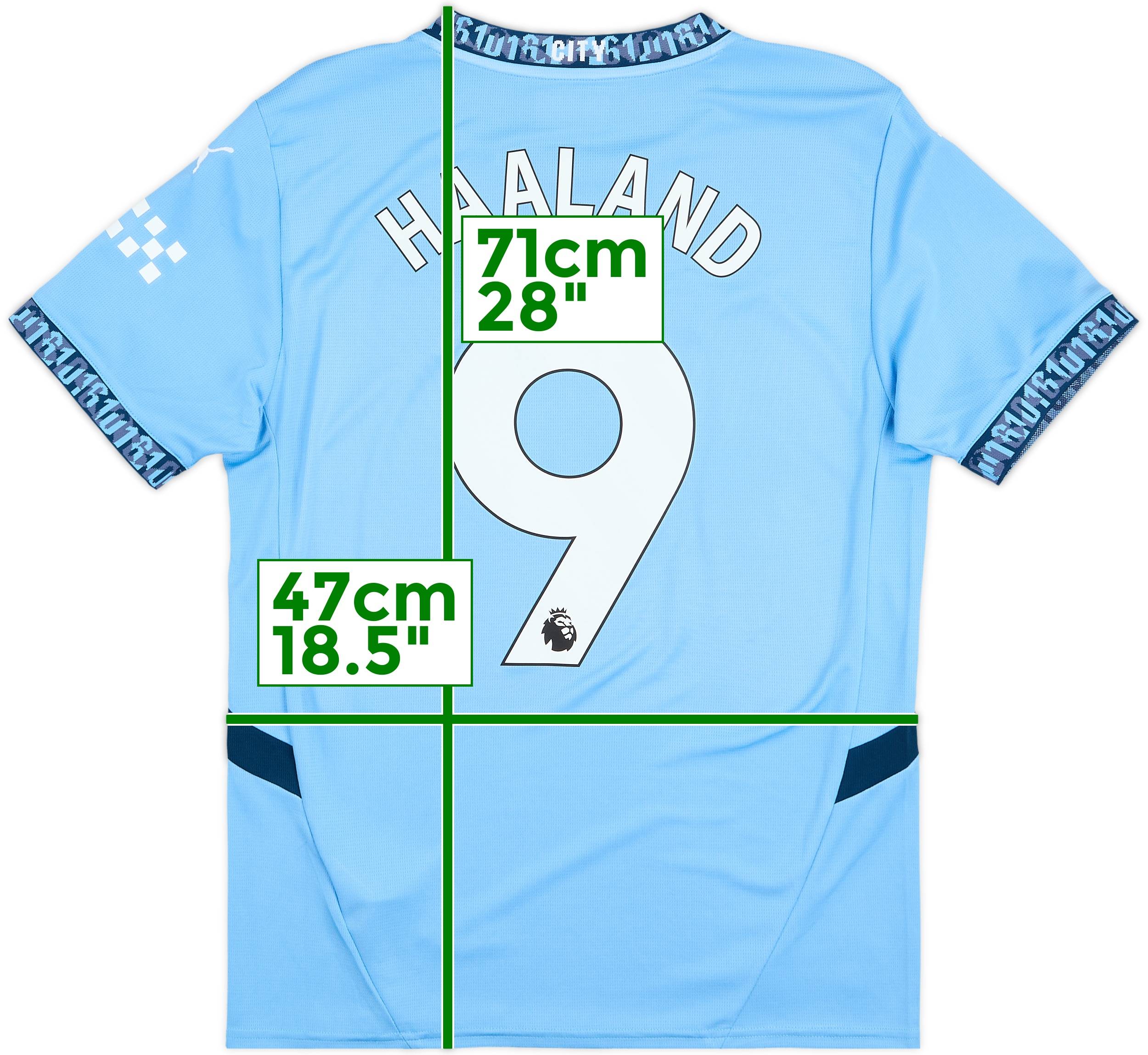 2024-25 Manchester City Home Shirt Haaland #9 - 9/10 - (M)