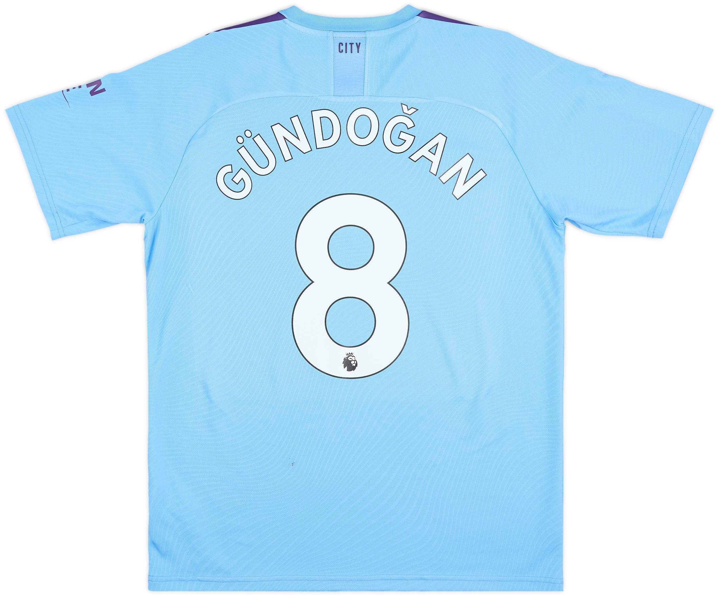 2019-20 Manchester City Home Shirt Gundogan #8 - 6/10 - (L)