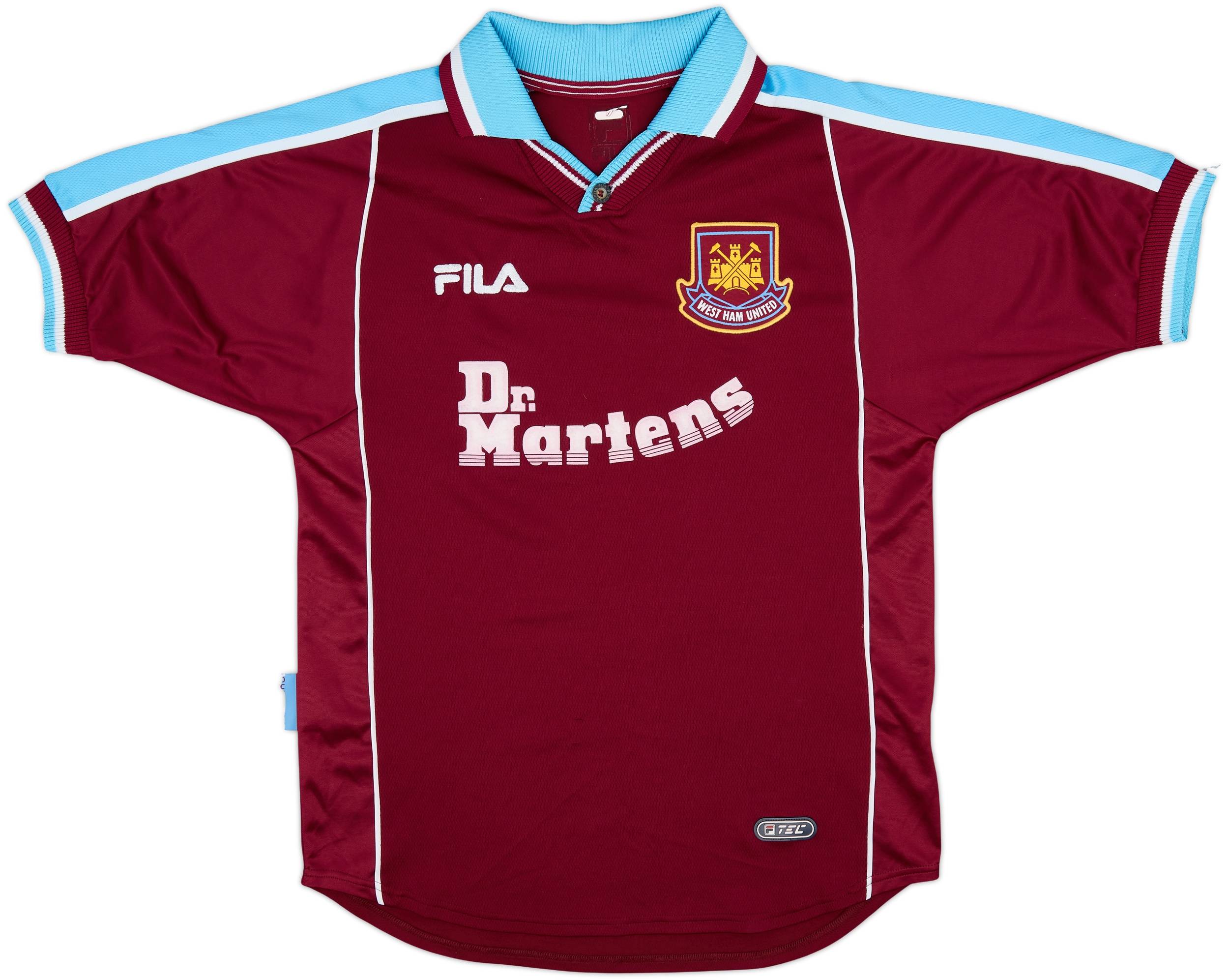 1999-01 West Ham Home Shirt Di Canio #10 - 9/10 - (L)