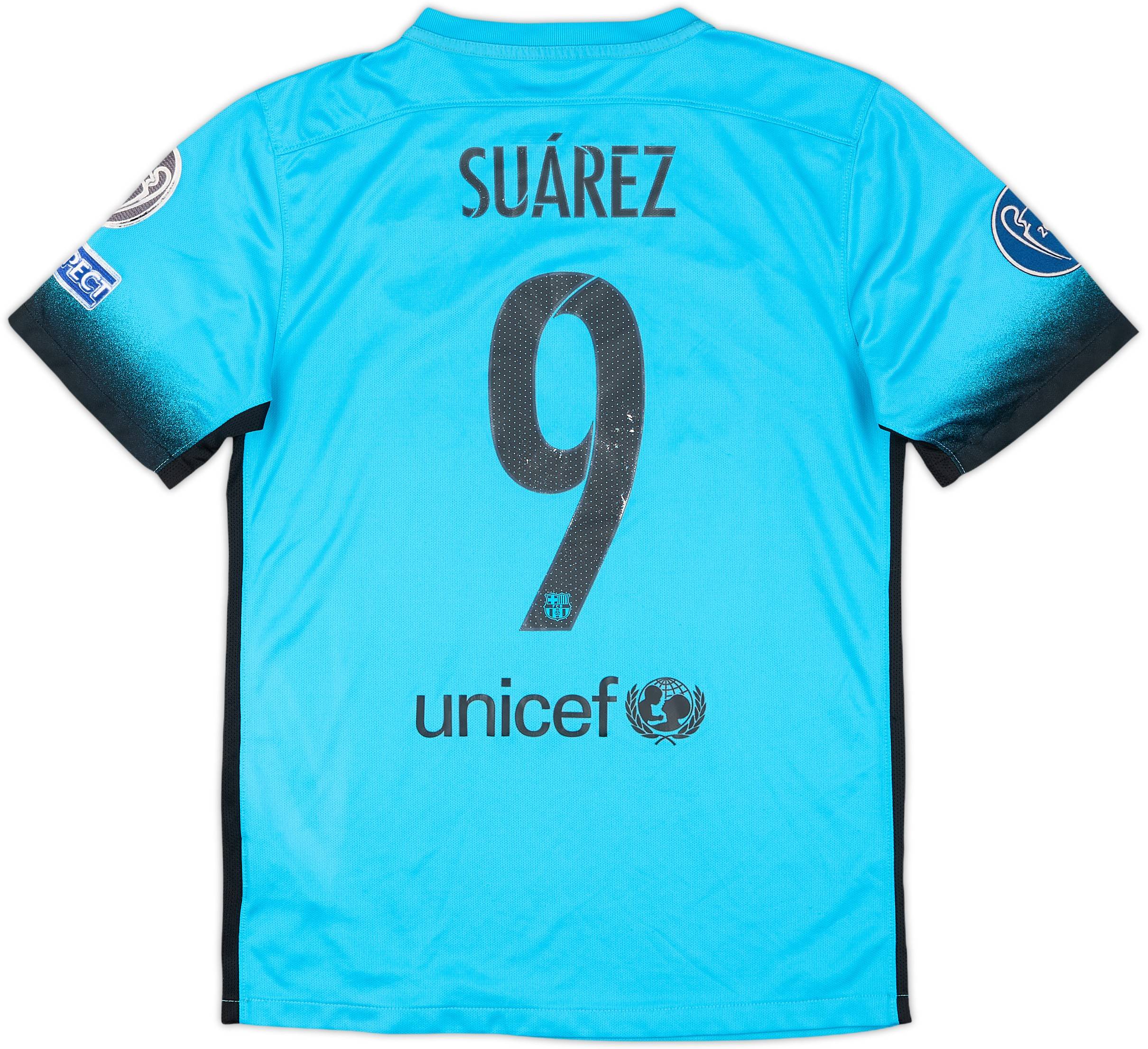 2015-16 Barcelona Third Shirt Suarez #9 - 6/10 - (S)