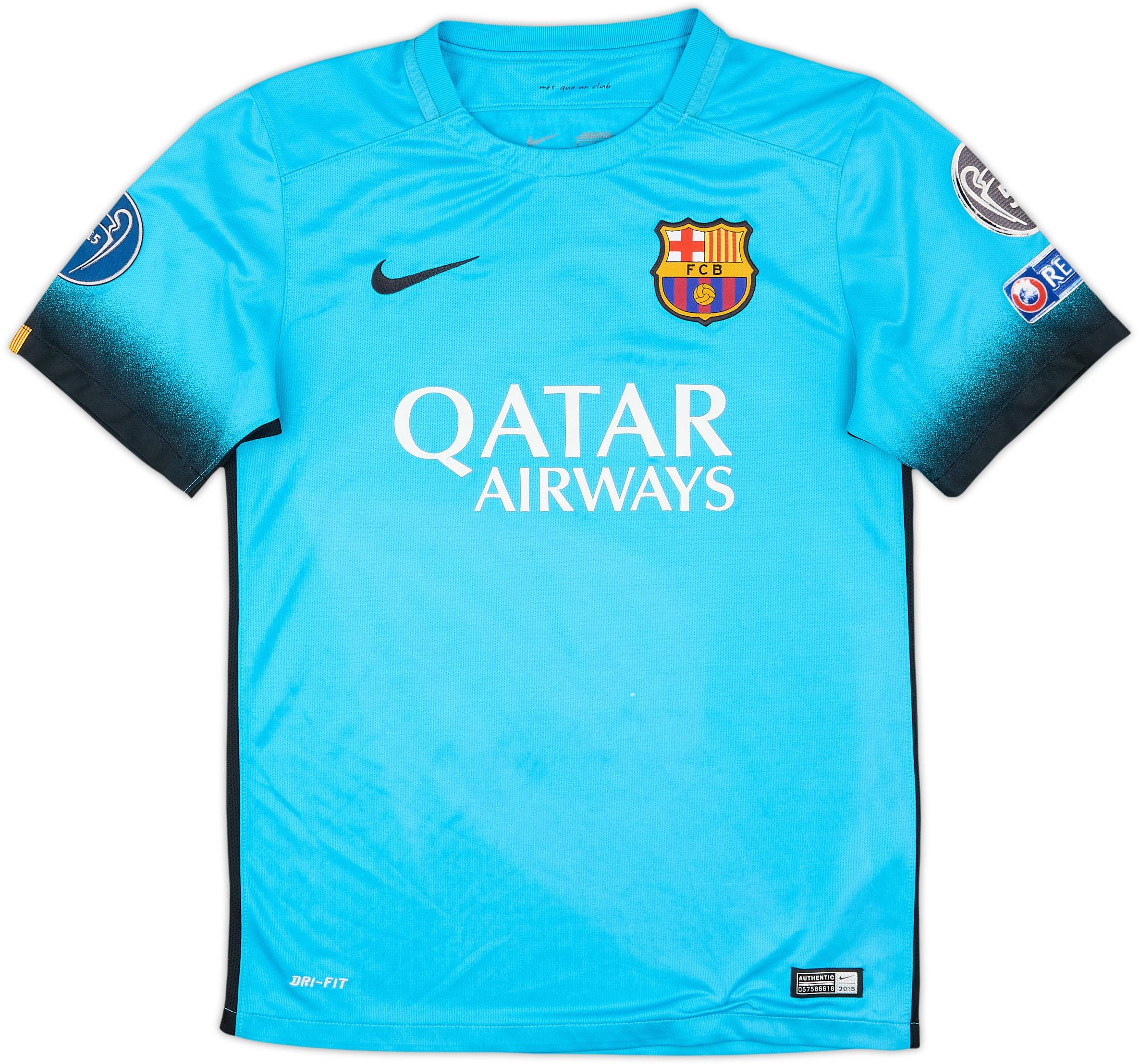 新品 バルセロナ SUÁREZ 9番 半袖 シャツ 2015年決勝戦 2015-16 Barcelona Home Shirt Suarez #9 - 8/10 - (L)