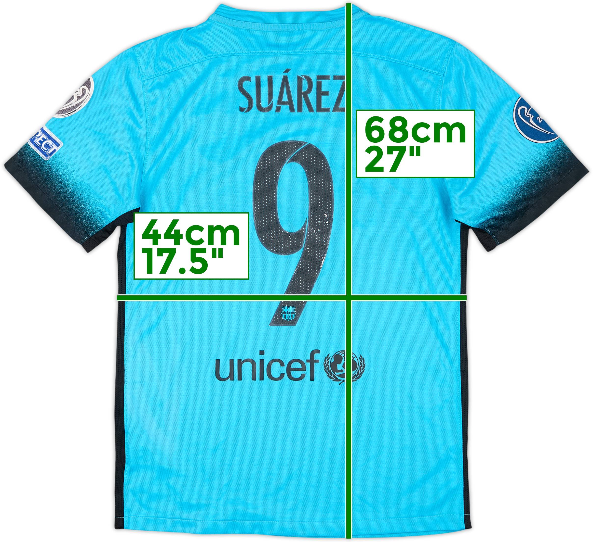 新品 バルセロナ SUÁREZ 9番 半袖 シャツ 2015年決勝戦 新品 バルセロナ SUÁREZ 9番 半袖 シャツ 2015年決勝戦