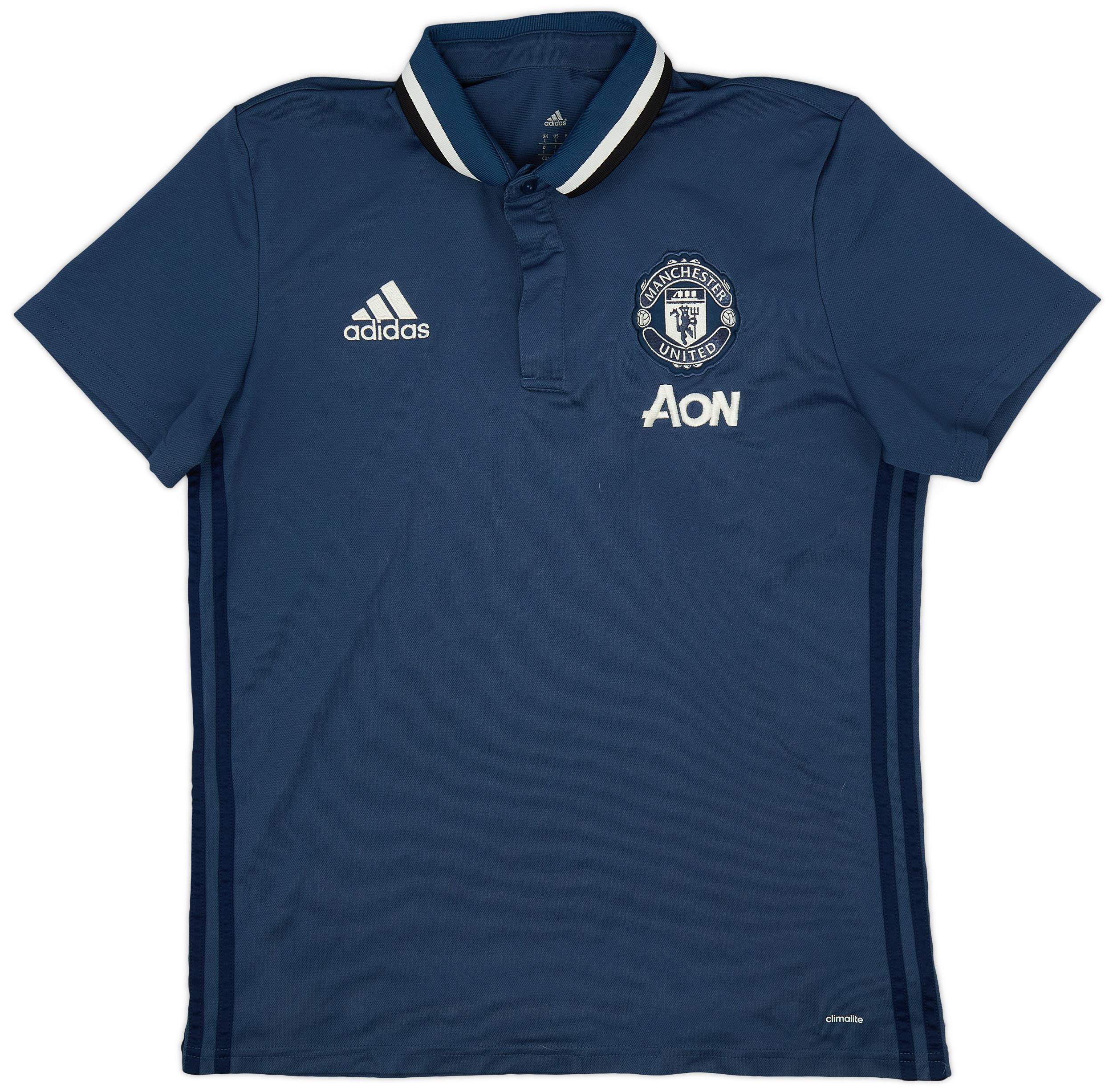 2016-17 Manchester United adidas Polo Shirt - 7/10 - (L)