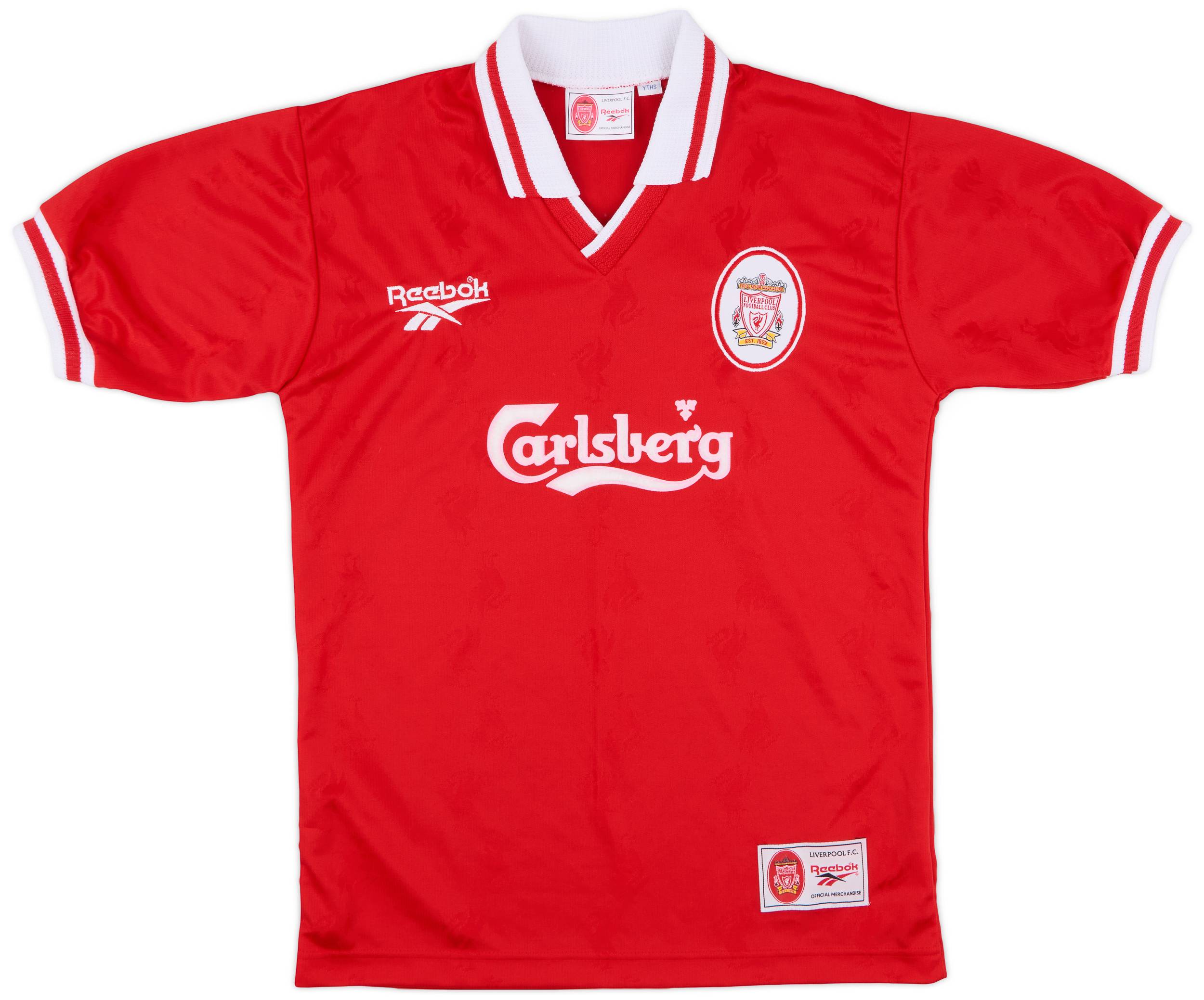 1996-98 Liverpool Home Shirt - 8/10 - (Y)