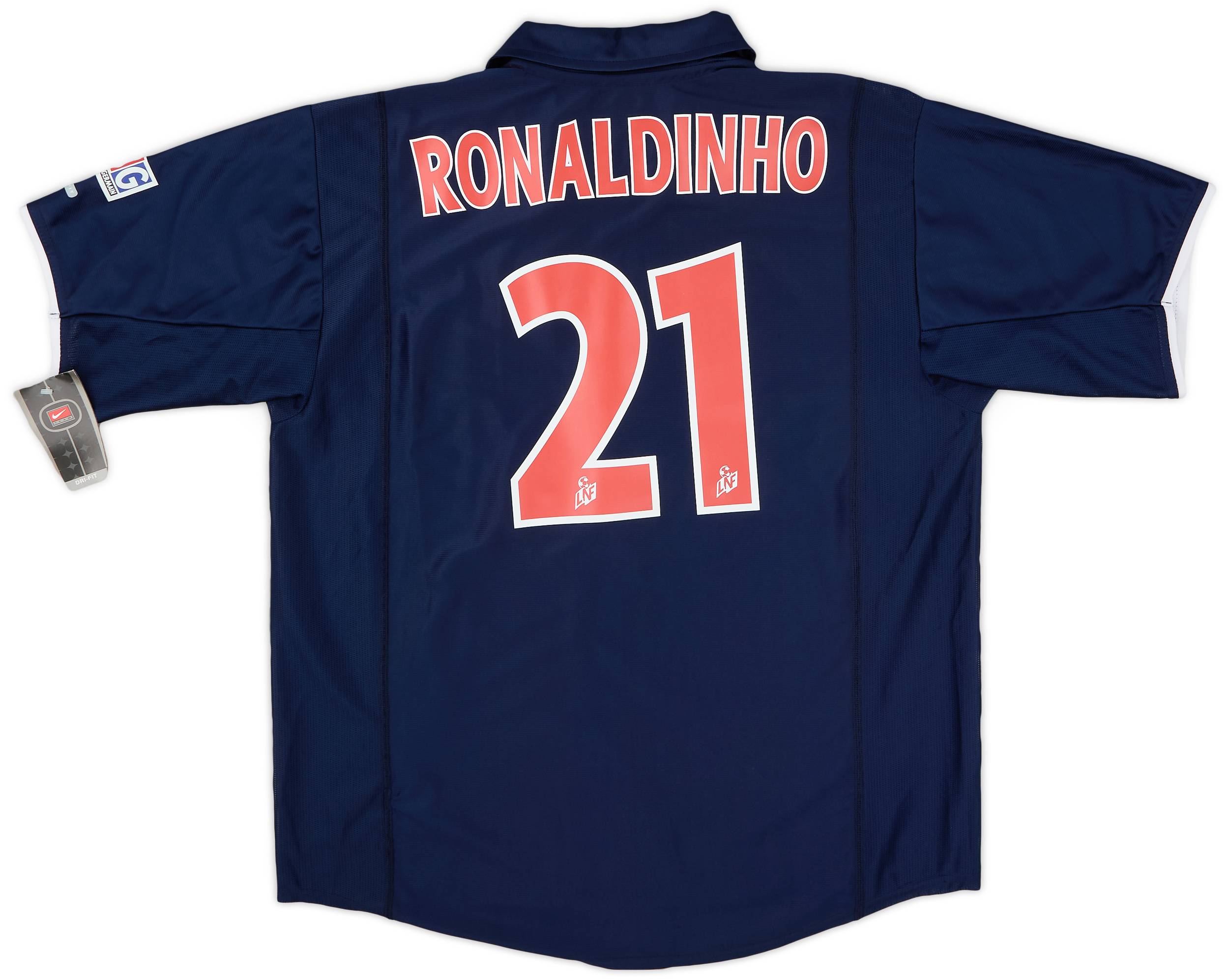 2001-02 Paris Saint-Germain Home Shirt Ronaldinho #21 (XL)