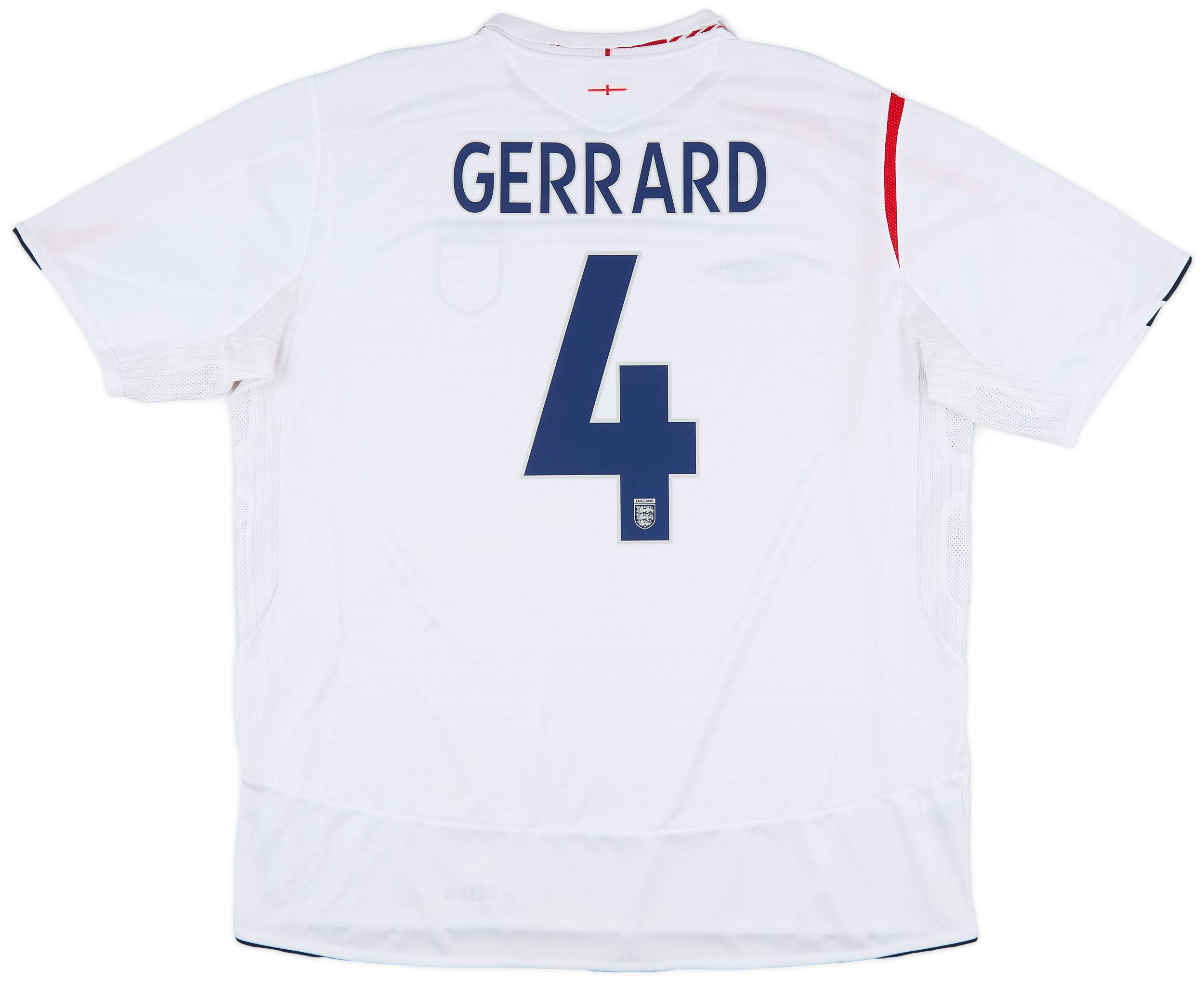 2005-07 England Home Shirt Gerrard #4 - 9/10 - (3XL)