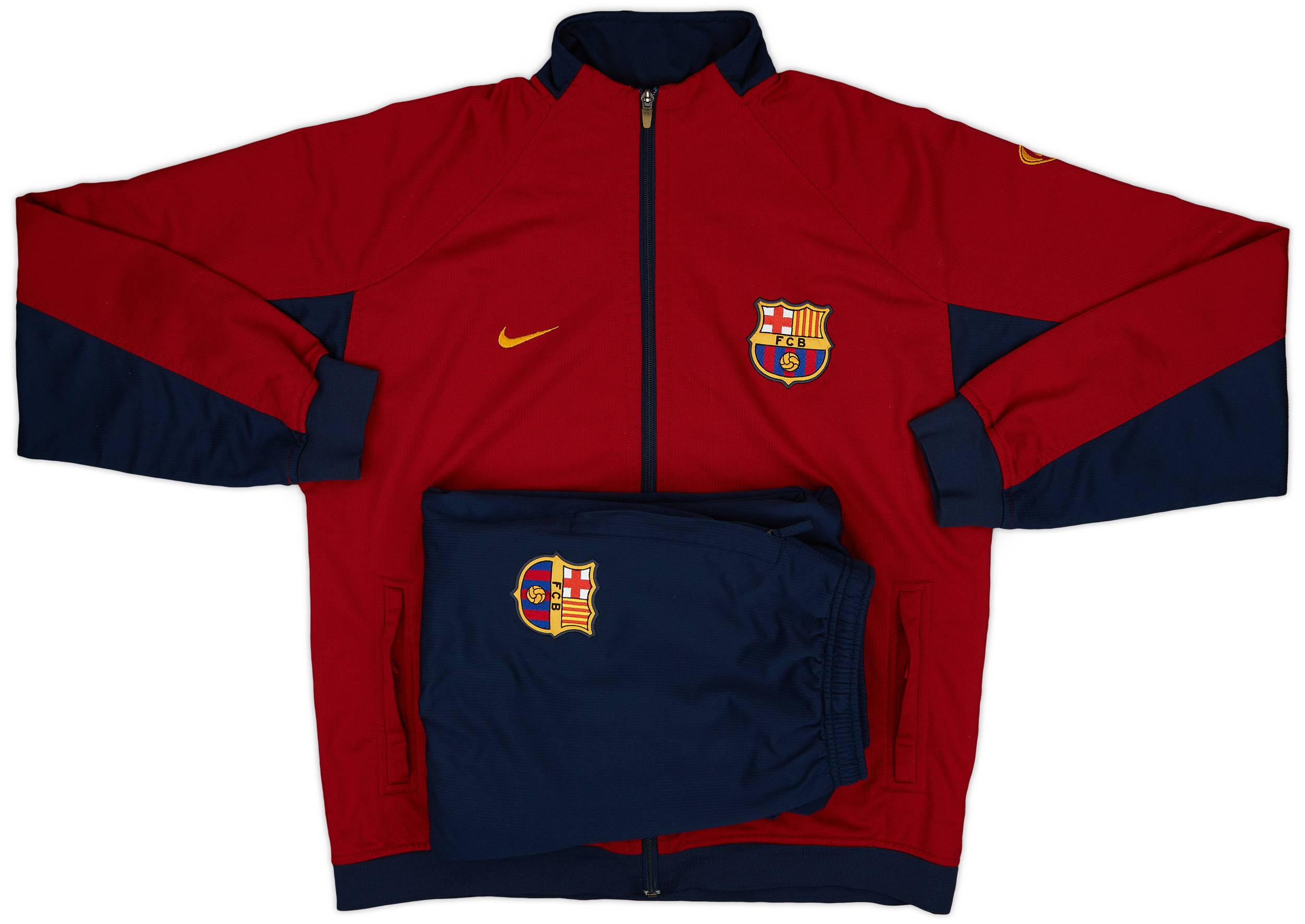 超希少 09/10 fc Barcelona tracksuit 上下セット　L 2003-04 Barcelona Nike Tracksuit - 9/10 - (L)