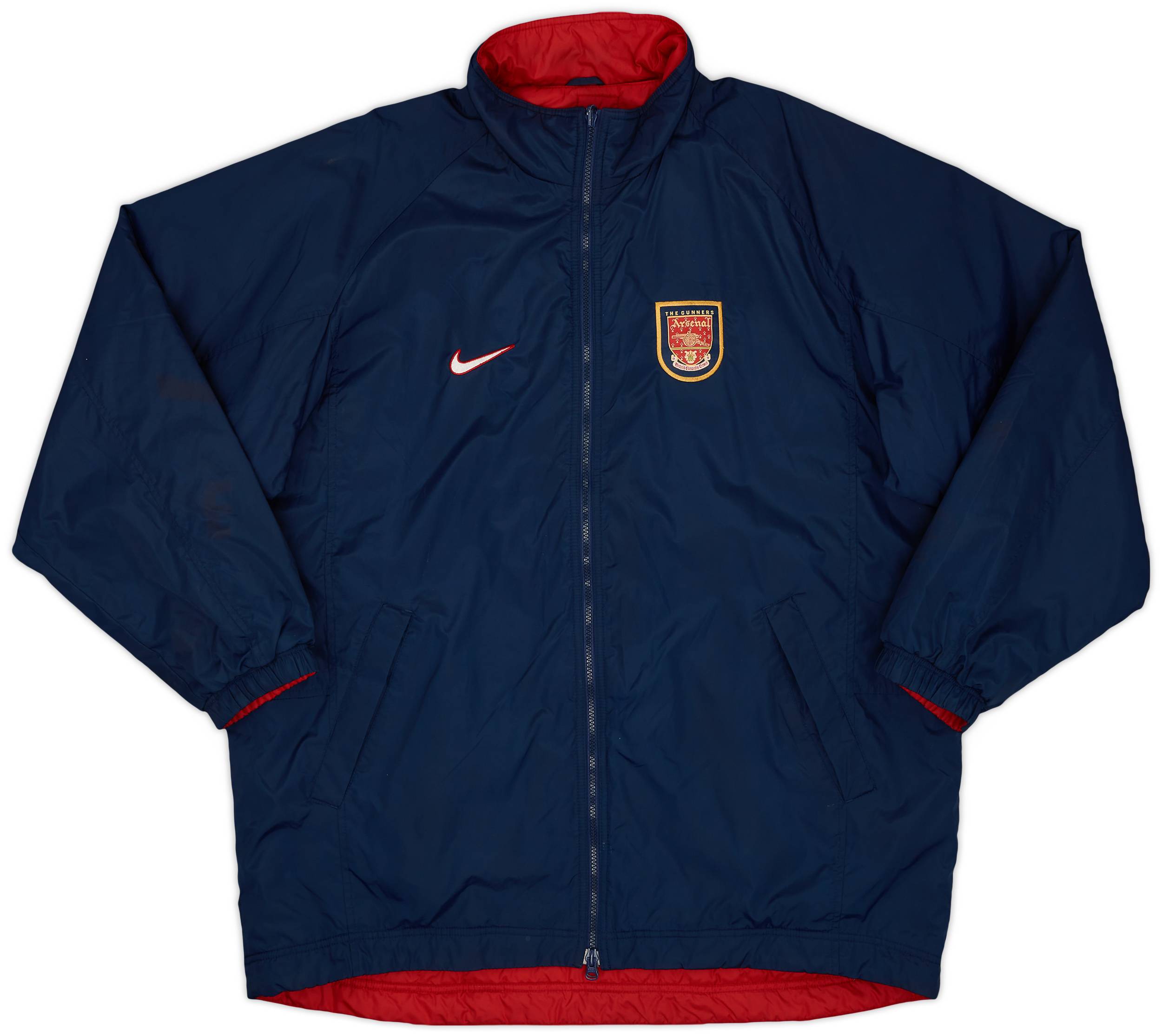 1998-99 Arsenal Nike Reversible Padded Bench Coat - 7/10 - (XXL)