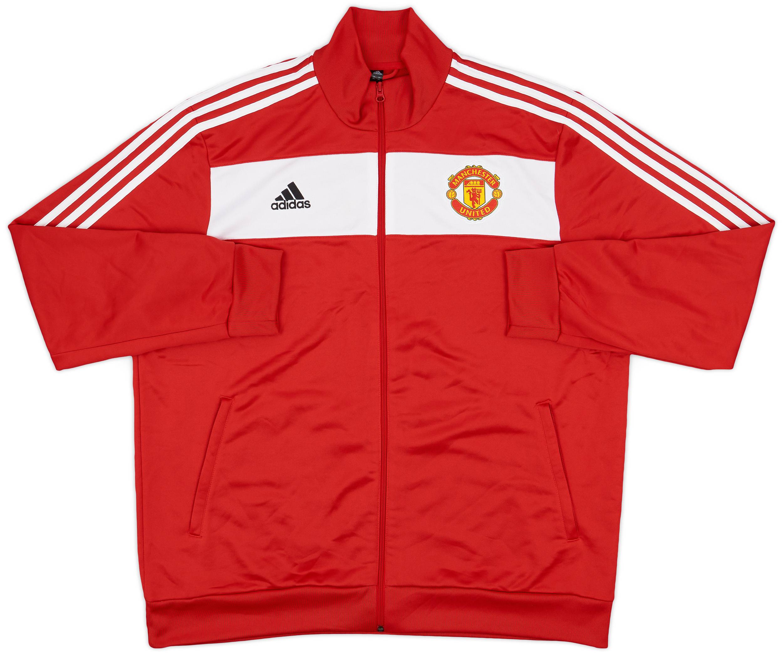 2020-21 Manchester United adidas 3-Stripe Track Jacket - 8/10 - (XXL)