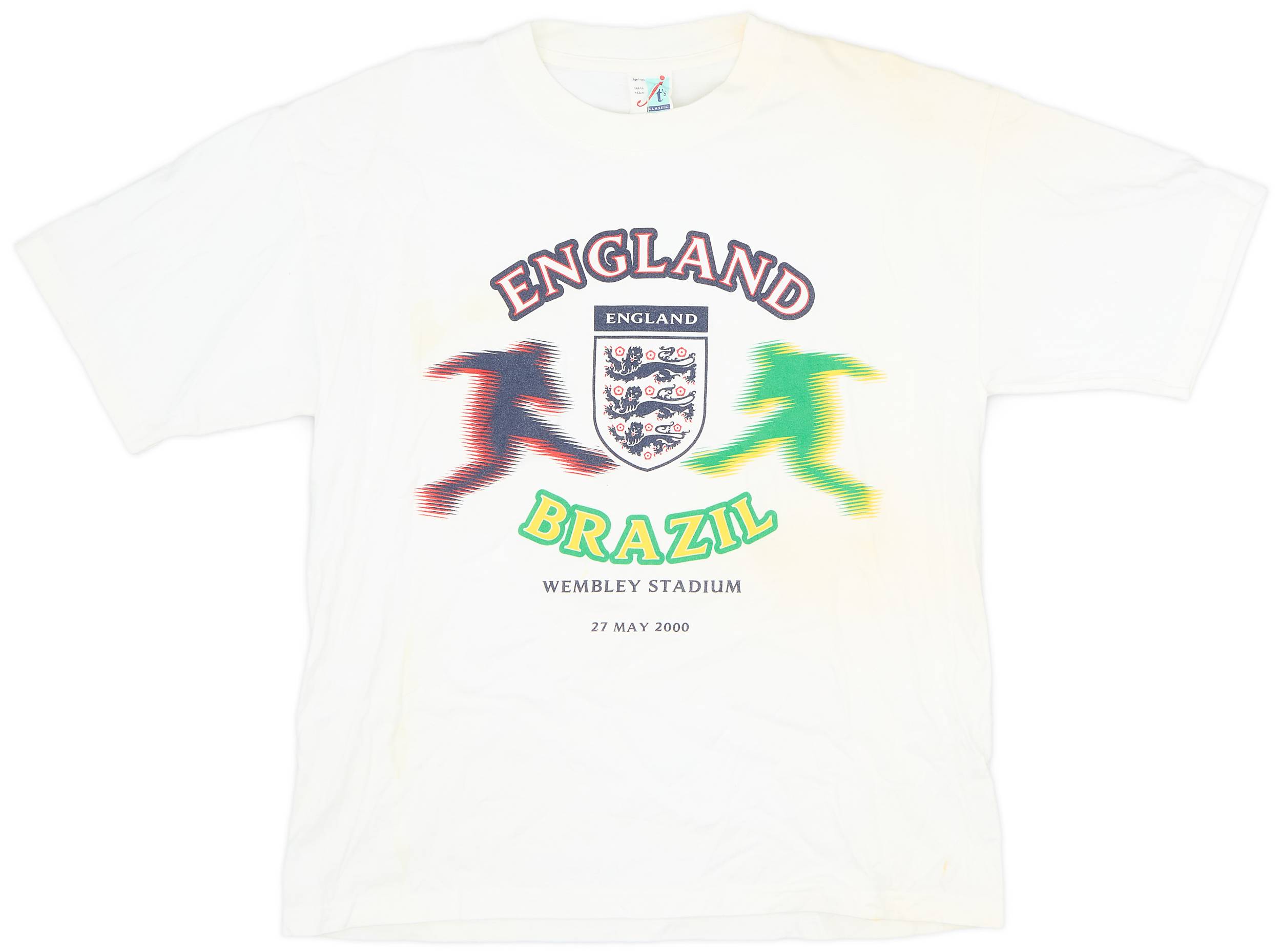 2000 England 'vs Brazil' Graphic Tee - 8/10 - (M.Boys)