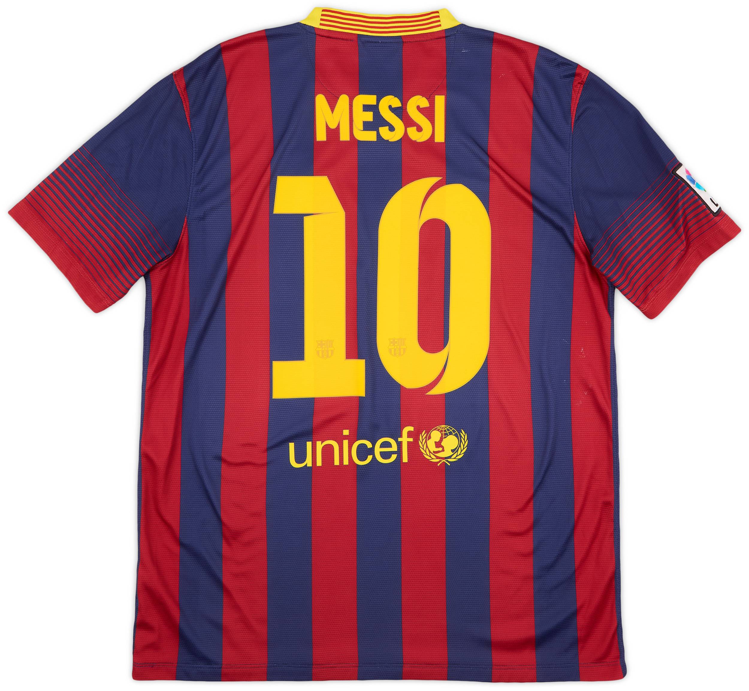2013-14 Barcelona Home Shirt Messi #10 - 8/10 - (L)