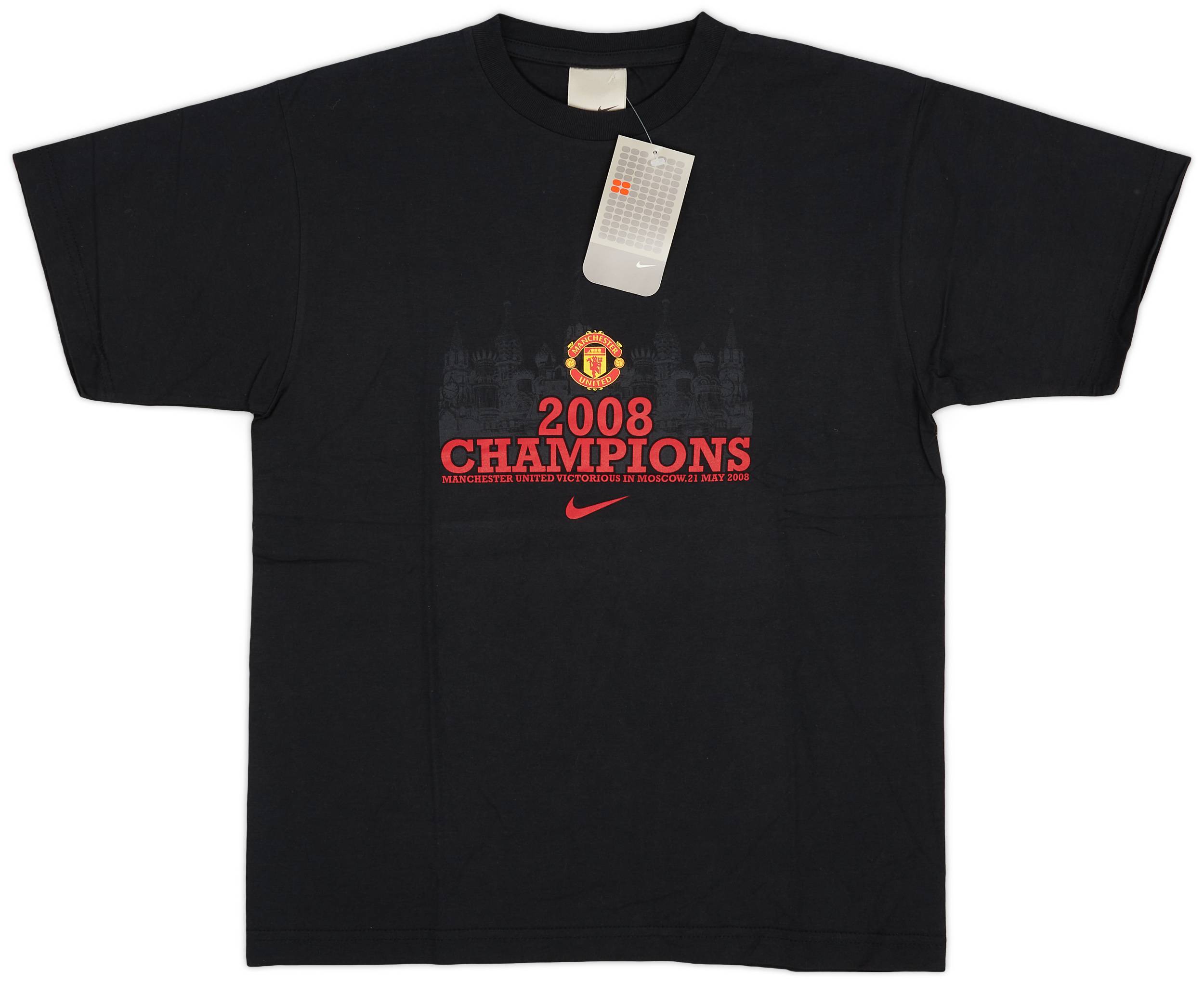 2008-09 Manchester United Nike '2008 Champions' Cotton Tee (XL.Boys)