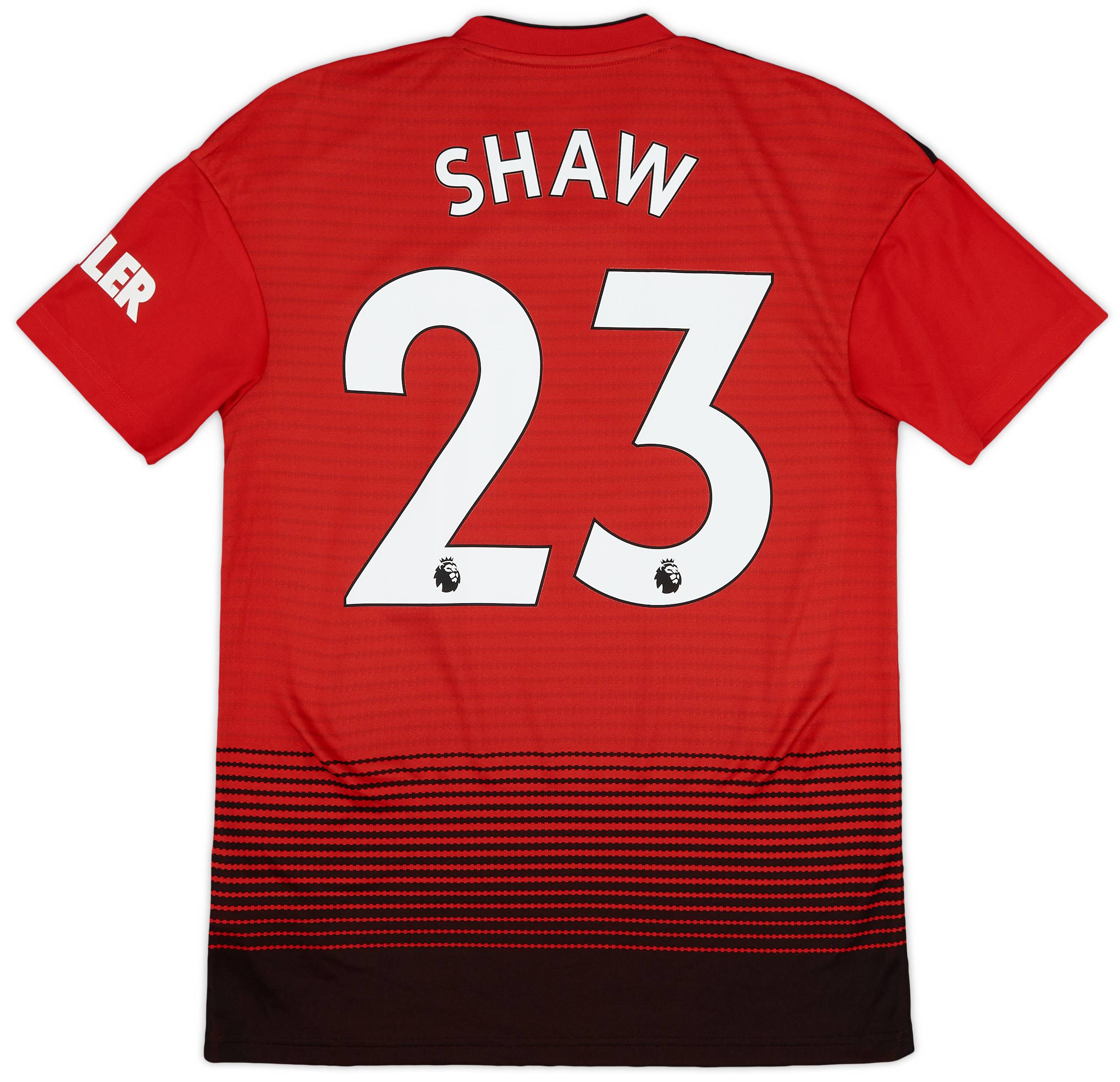 2018-19 Manchester United Home Shirt Shaw #23 - 9/10 - (S)