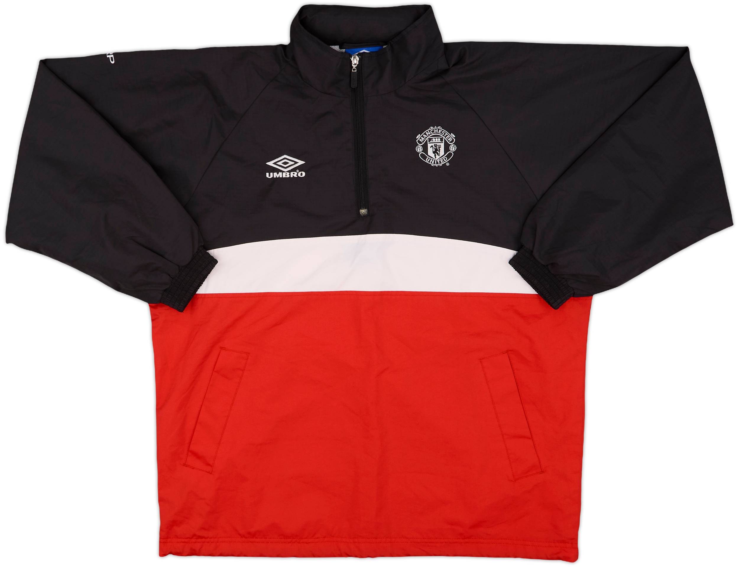 Manchester United UMBROドリルトップ 1994-95 Manchester United Umbro Drill Top - 7/10 - (L)