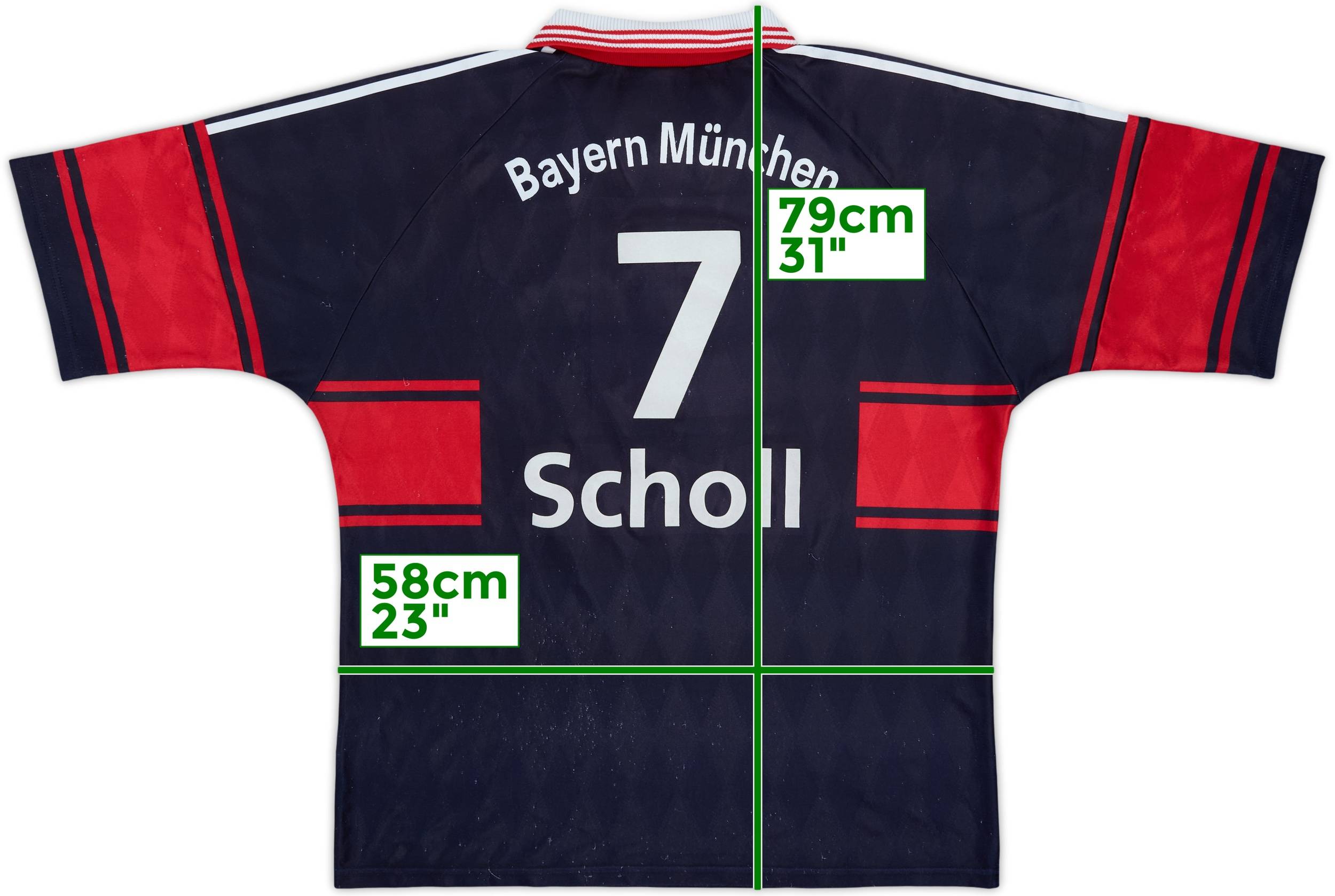 バイエルンミュンヘン #7 Scholl 1997 1999 ゲームシャツ XL バイエルンミュンヘン #7 Scholl 1997 1999 ゲームシャツ XL